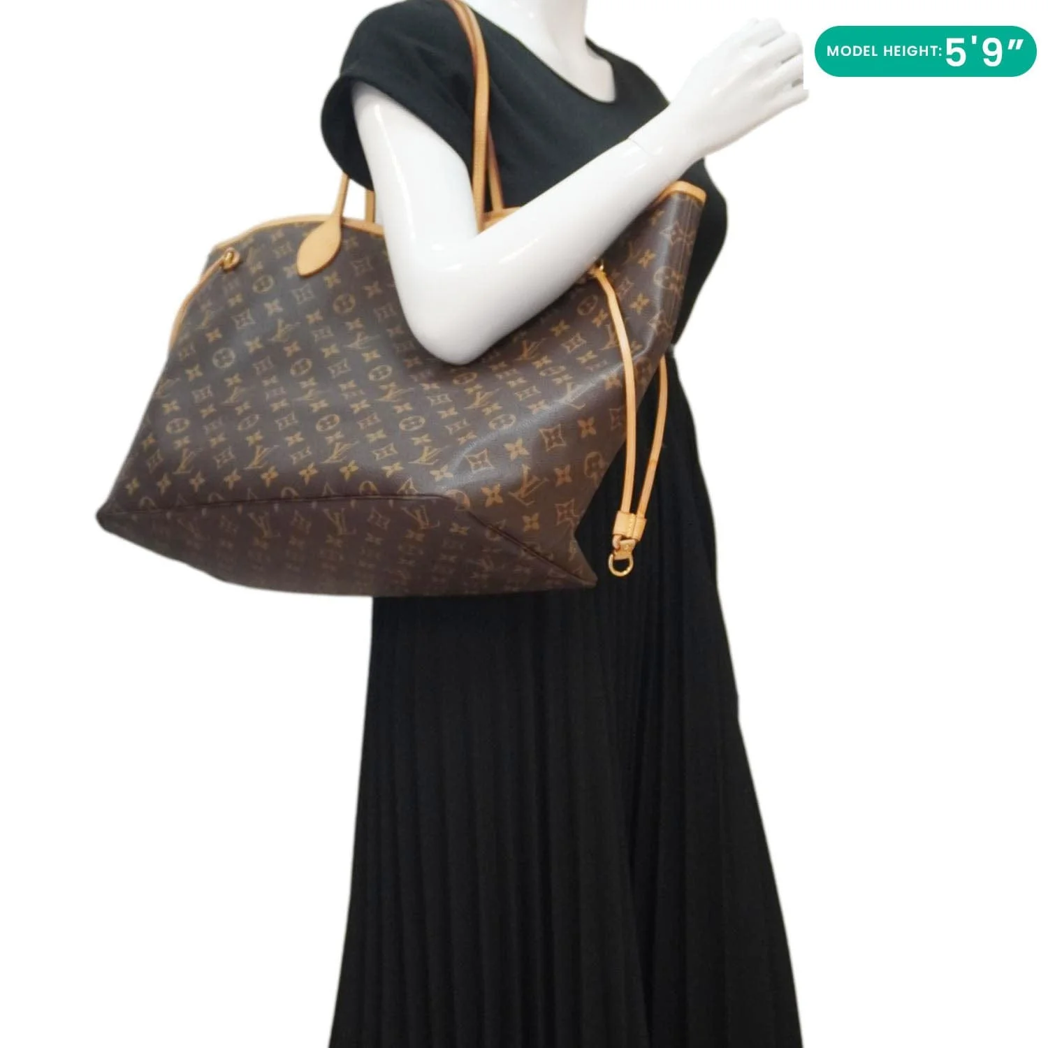 LOUIS VUITTON Neverfull GM Monogram Canvas Tote Bag Brown - Image 2