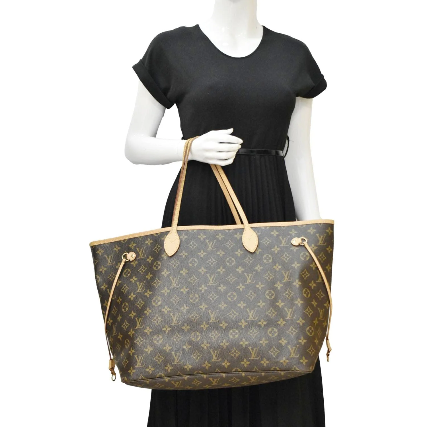 LOUIS VUITTON Neverfull GM Monogram Canvas Tote Shoulder Bag Brown - Image 2