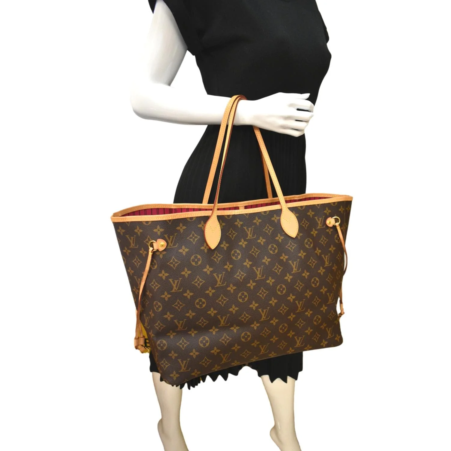 LOUIS VUITTON Neverfull GM Monogram Canvas Tote Bag Brown - Image 2