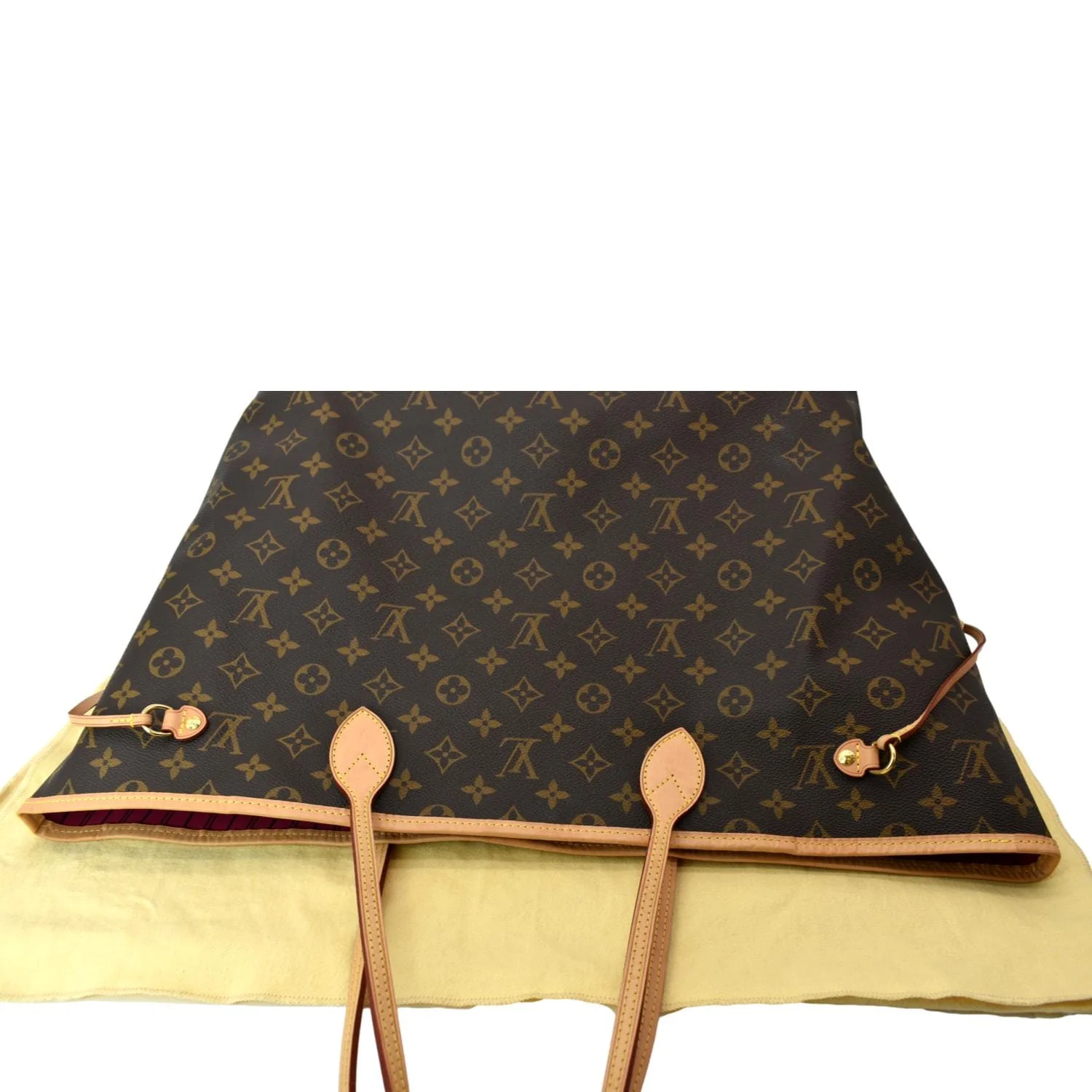 LOUIS VUITTON Neverfull GM Monogram Canvas Tote Bag Brown - Image 4