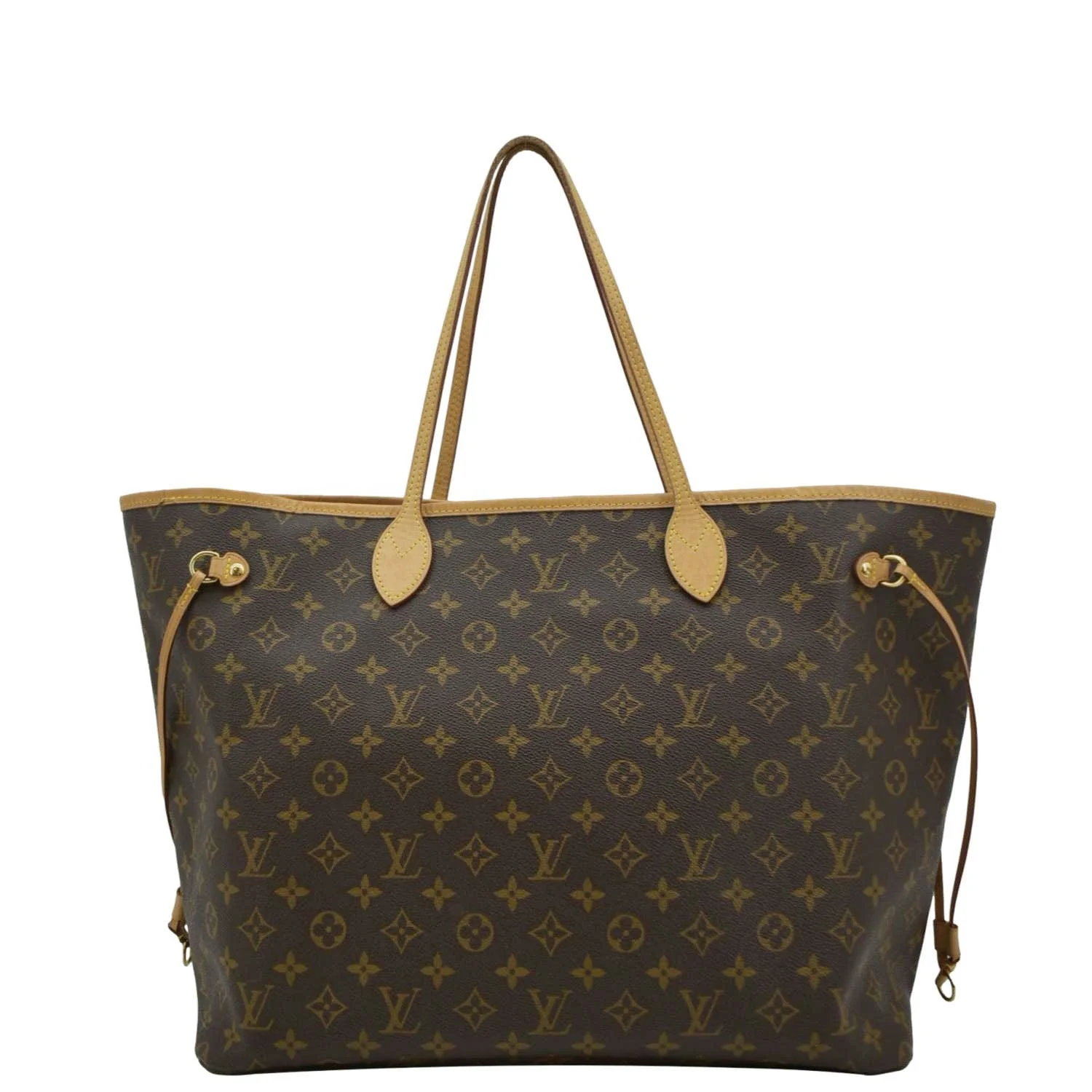 LOUIS VUITTON Neverfull GM Monogram Canvas Tote Bag Brown - Image 4