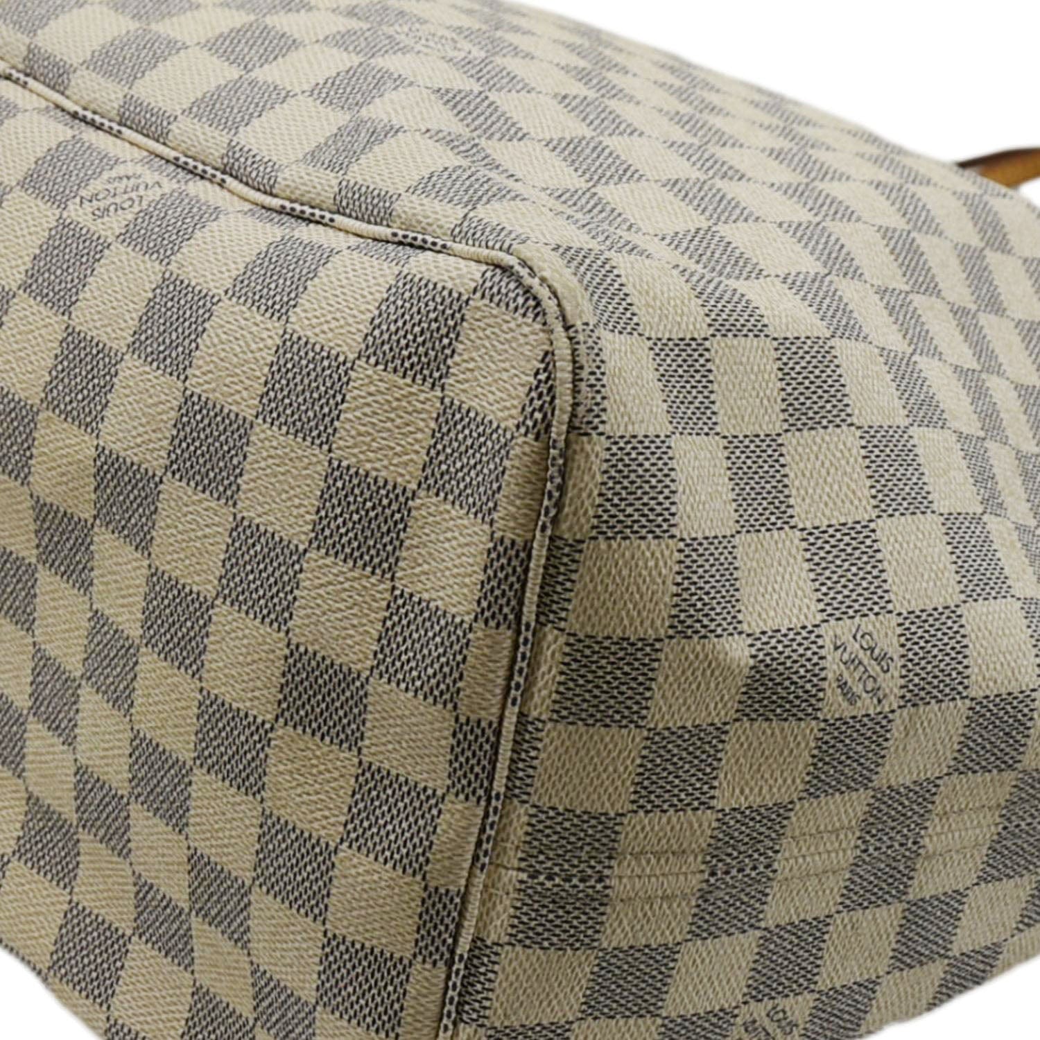 LOUIS VUITTON Neverfull GM Damier Azur Tote Shoulder Bag White - Image 8