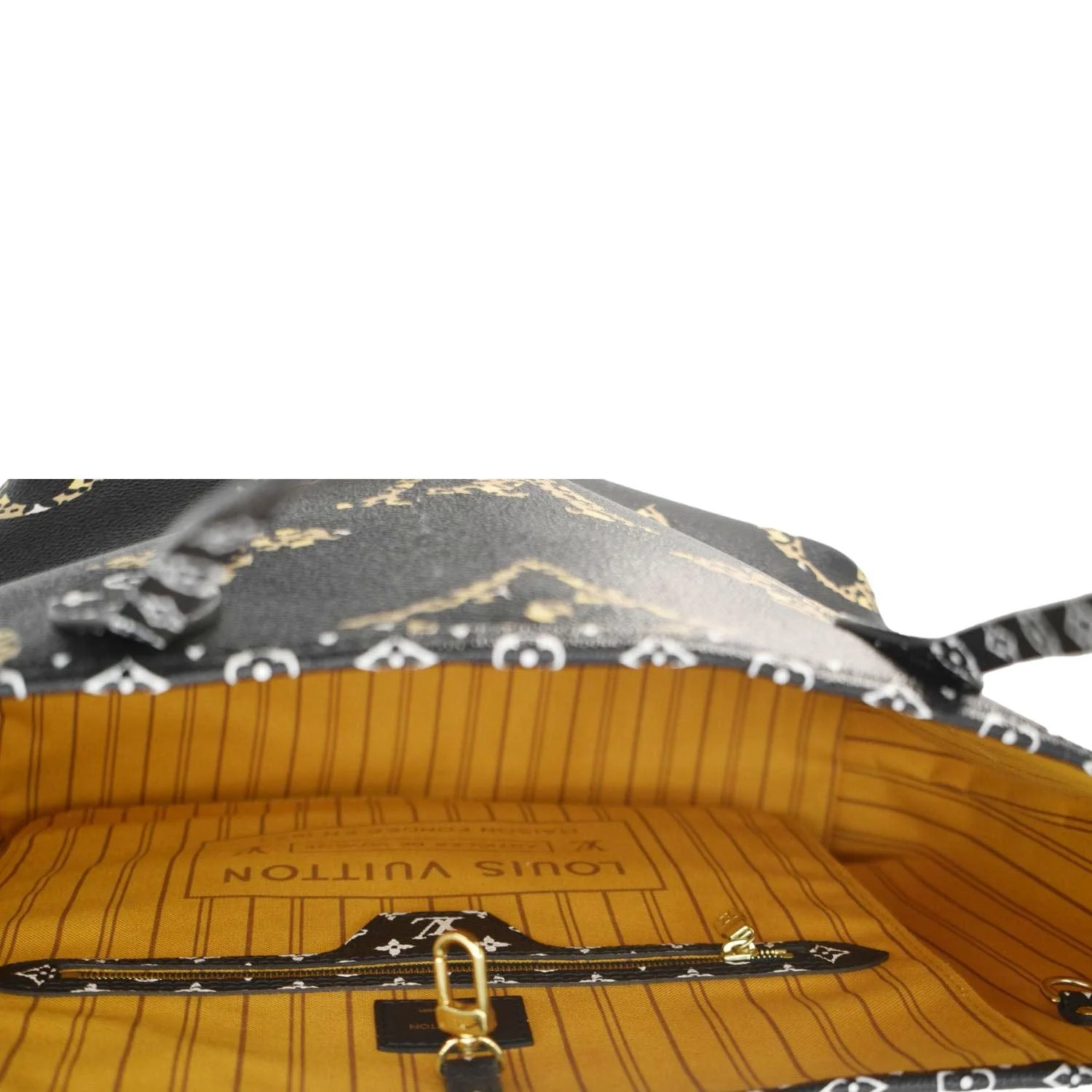 LOUIS VUITTON Neverfull MM Monogram Jungle Shoulder Bag Orange - Image 10