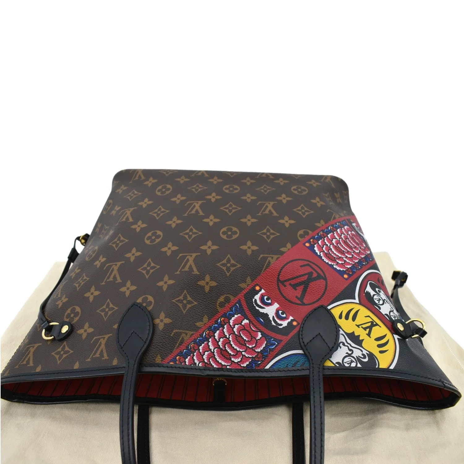 LOUIS VUITTON Neverfull Kabuki MM Monogram Canvas Tote Bag Brown - Image 4