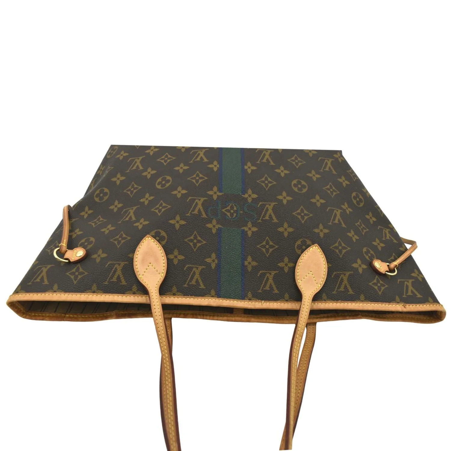 LOUIS VUITTON Neverfull My LV Heritage Monogram Canvas Tote Bag Brown - Image 4