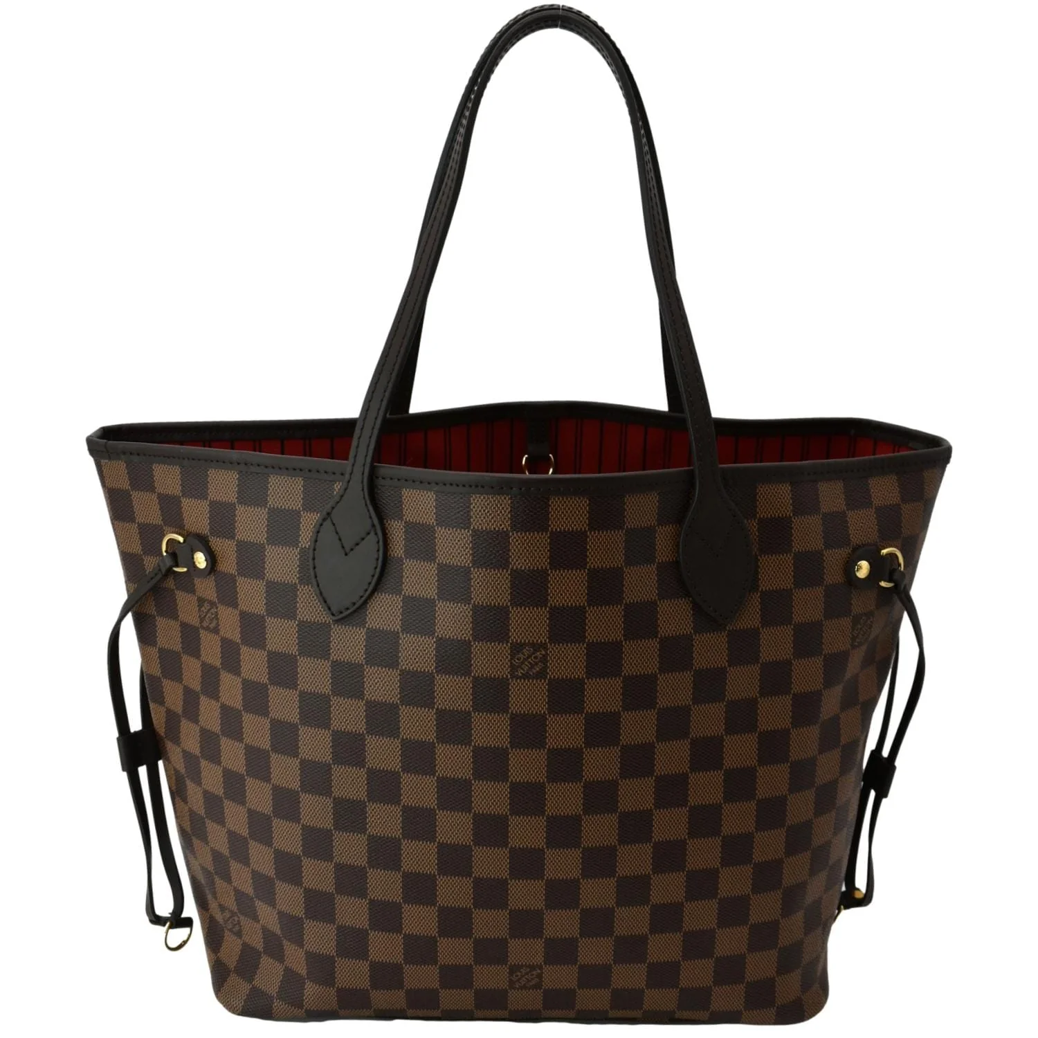 LOUIS VUITTON Neverfull MM Damier Ebene Tote Bag Brown - Image 3