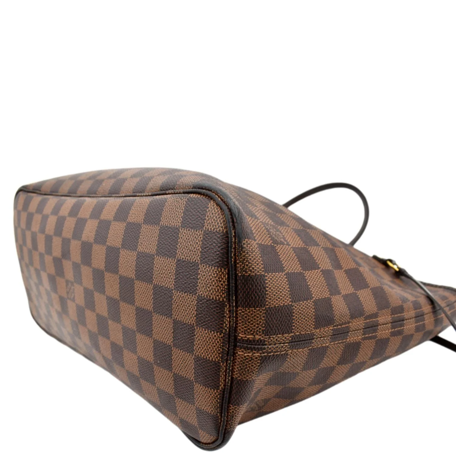 LOUIS VUITTON Neverfull MM Damier Ebene Tote Bag Brown - Image 8