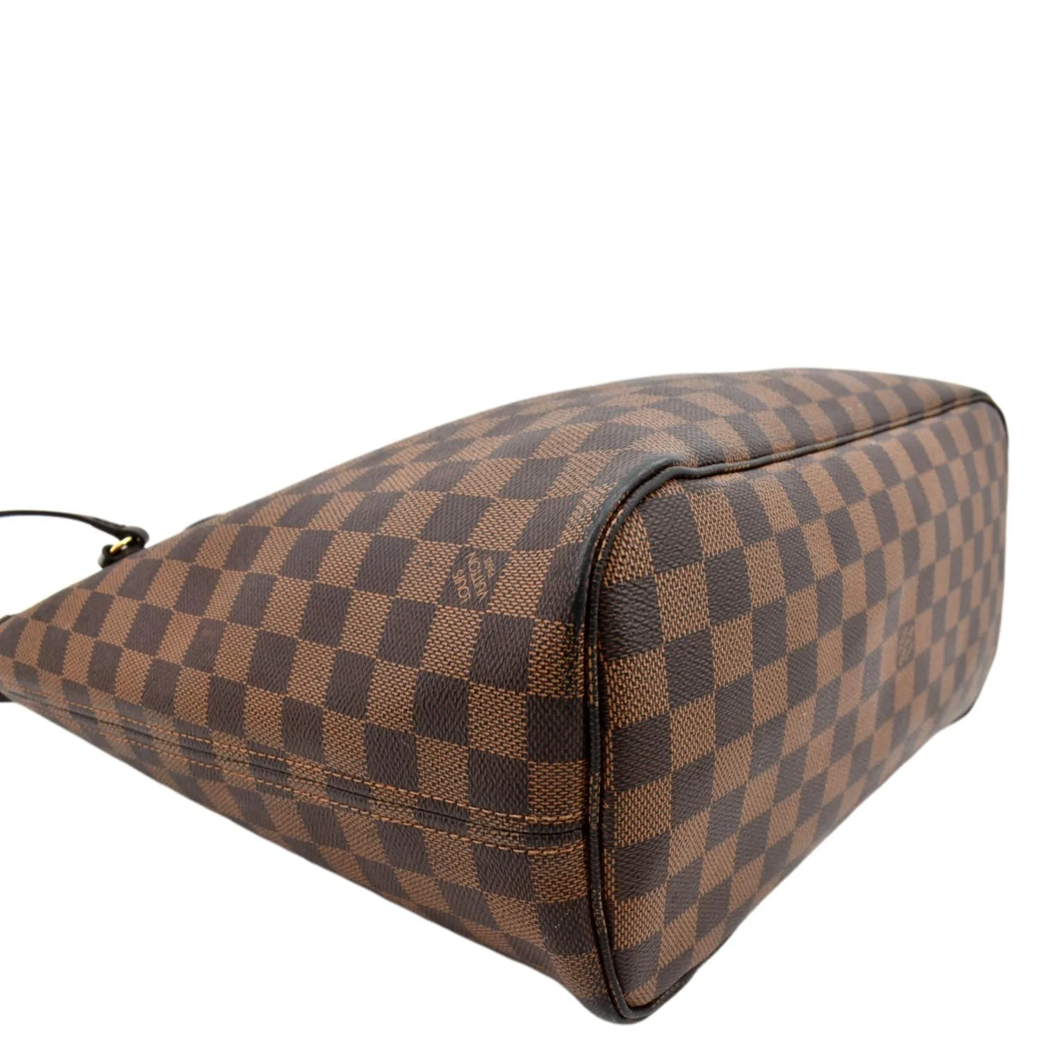 LOUIS VUITTON Neverfull MM Damier Ebene Tote Bag Brown - Image 9