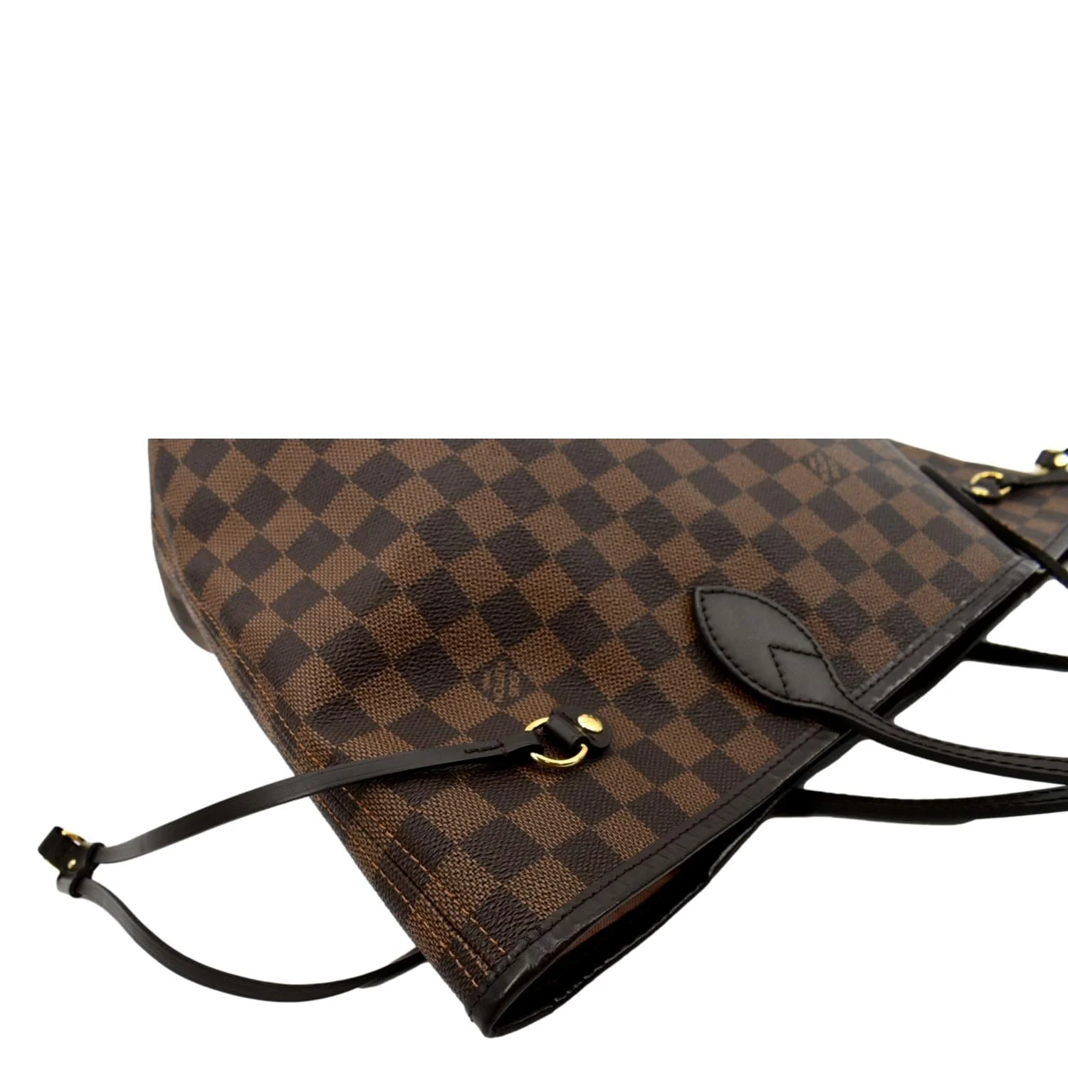 LOUIS VUITTON Neverfull MM Damier Ebene Tote Bag Brown - Image 6