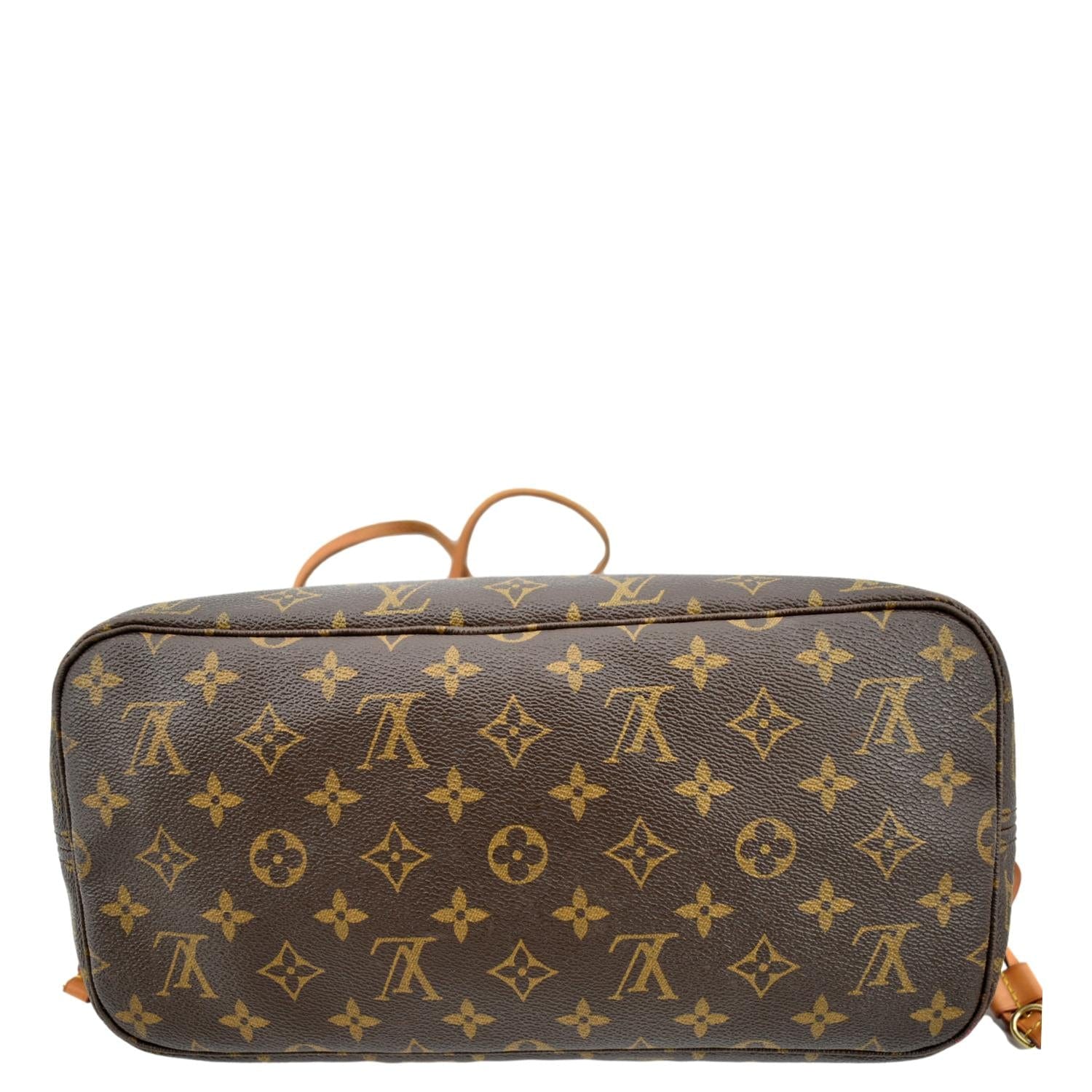 LOUIS VUITTON Neverfull MM Monogram Canvas Tote Bag Brown - Image 9