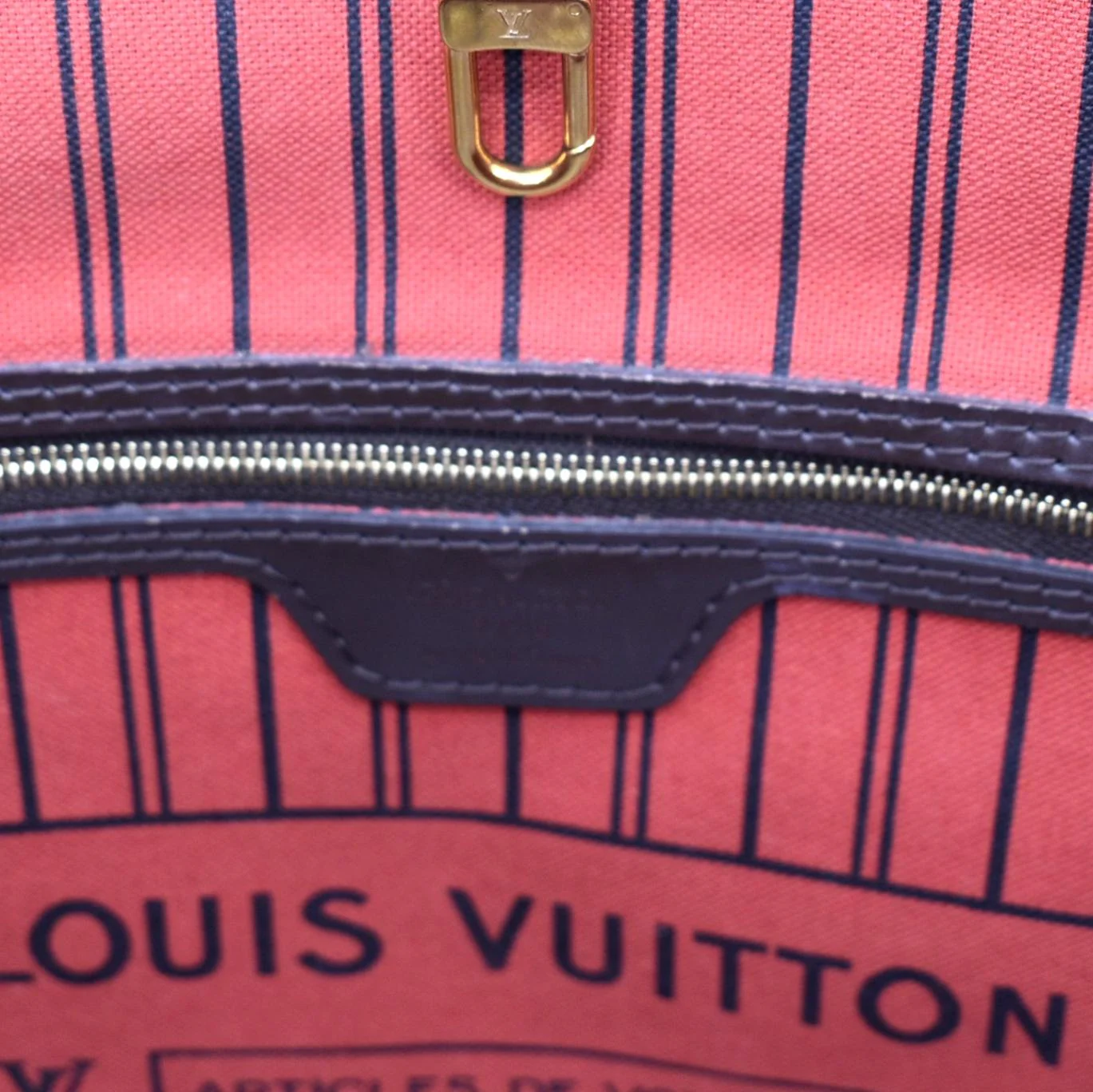 LOUIS VUITTON Neverfull MM Damier Ebene Shoulder Bag Brown - Image 11