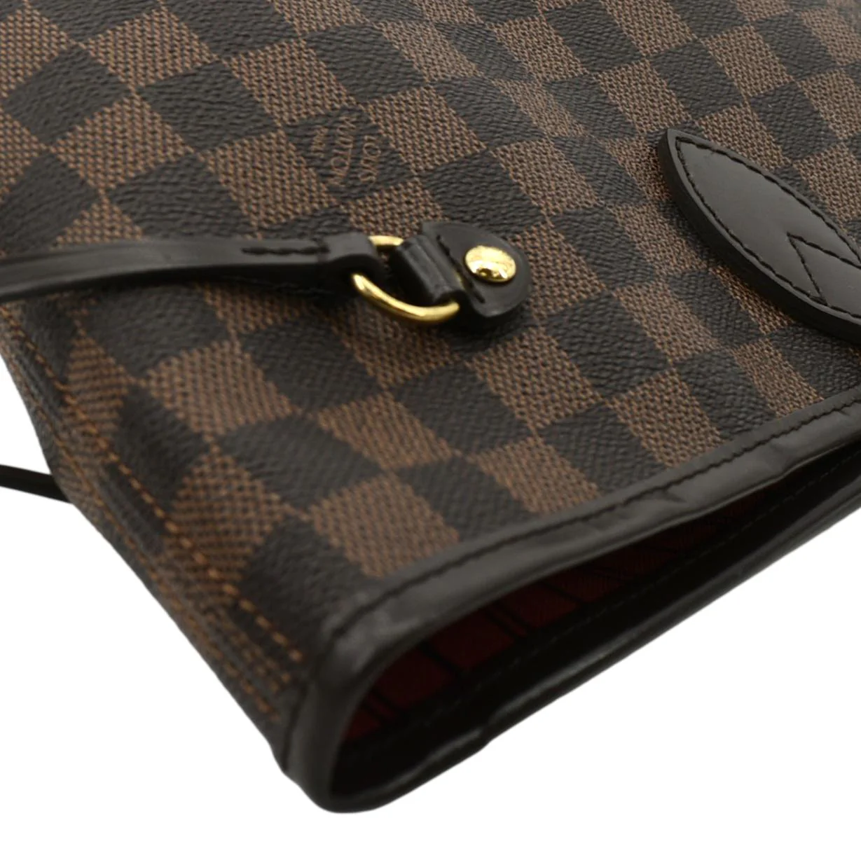 LOUIS VUITTON Neverfull MM Damier Ebene Shoulder Bag Brown - Image 6