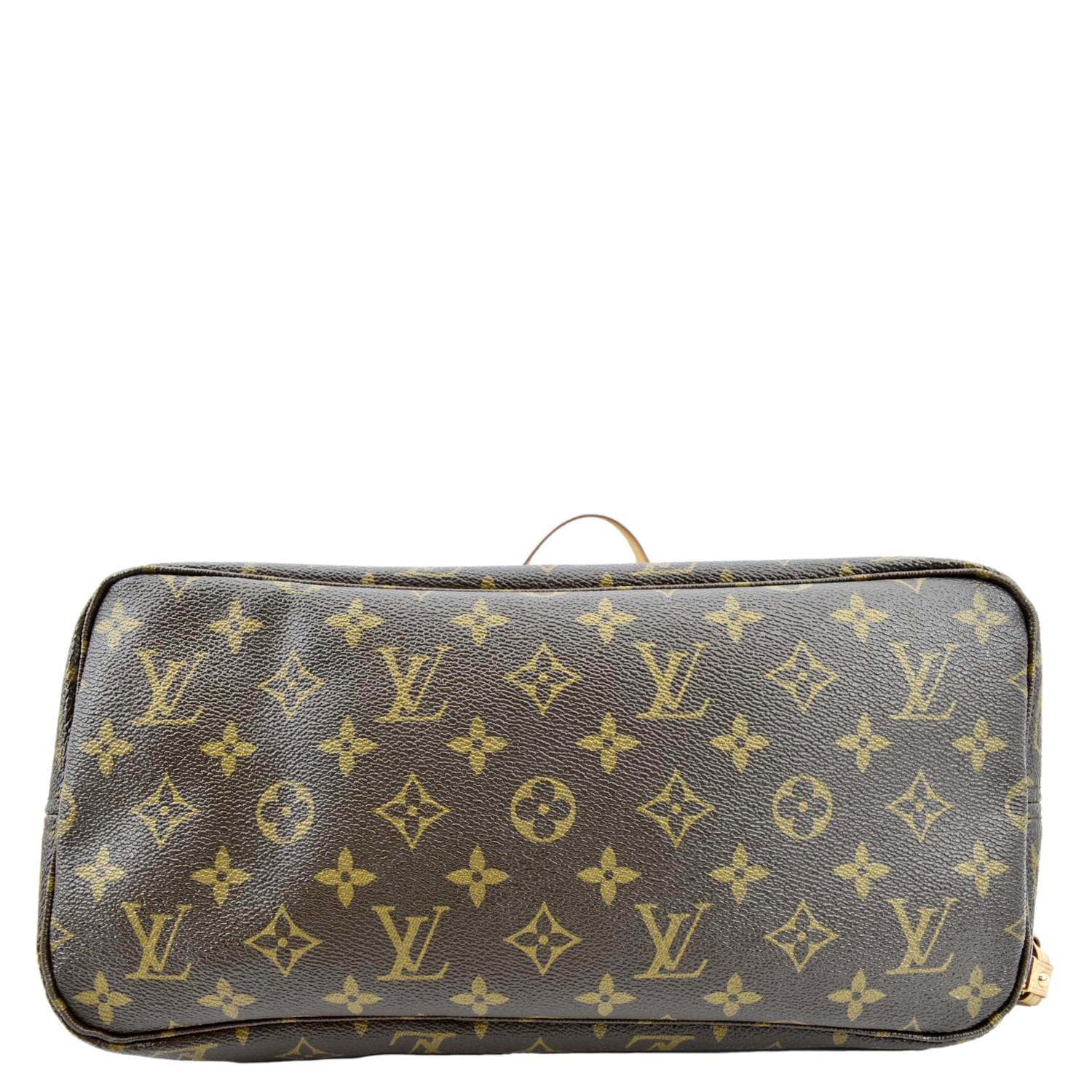 LOUIS VUITTON Neverfull MM Monogram Canvas Tote Bag Brown - Image 9
