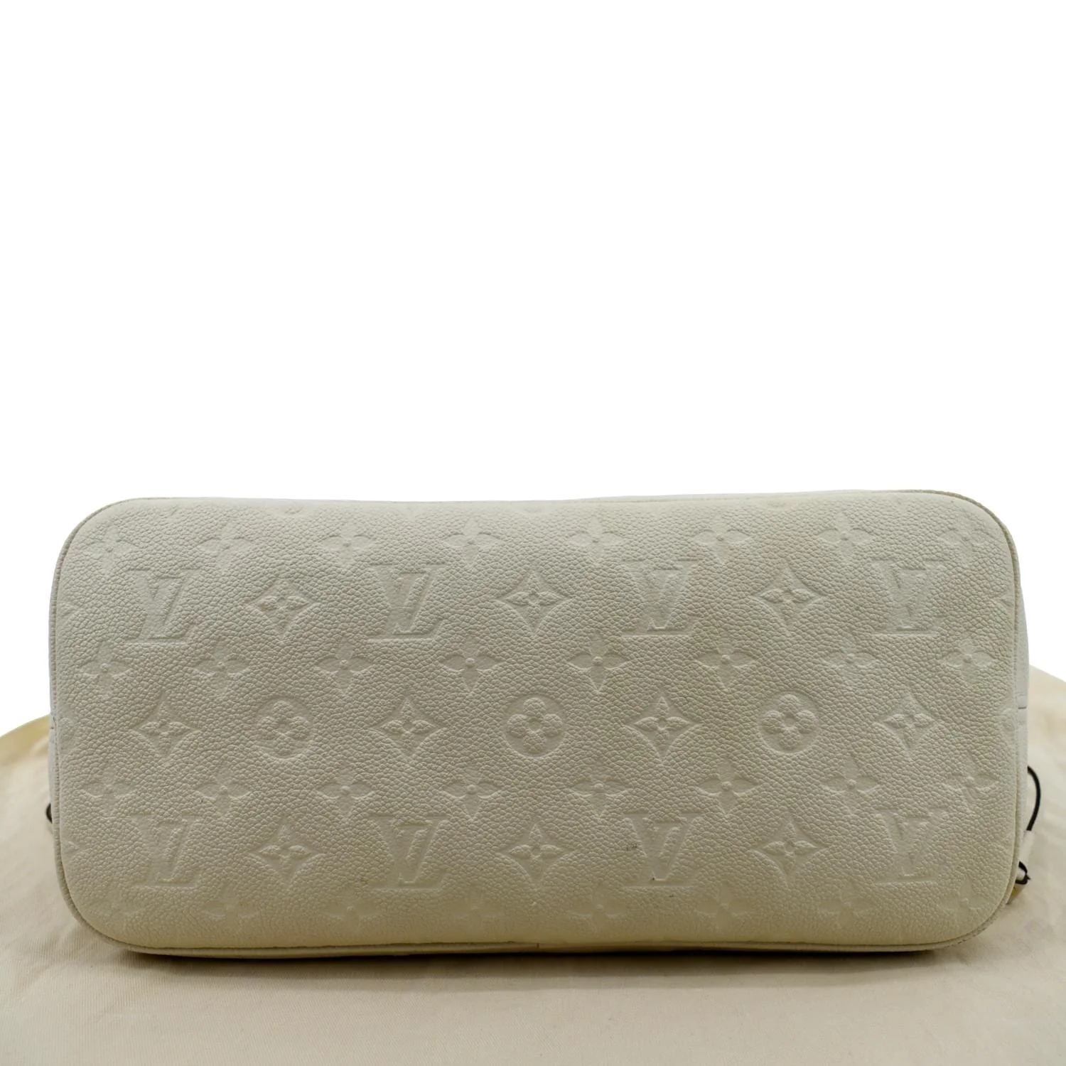 LOUIS VUITTON Neverfull MM Monogram Empreinte Tote Bag Beige - Image 9