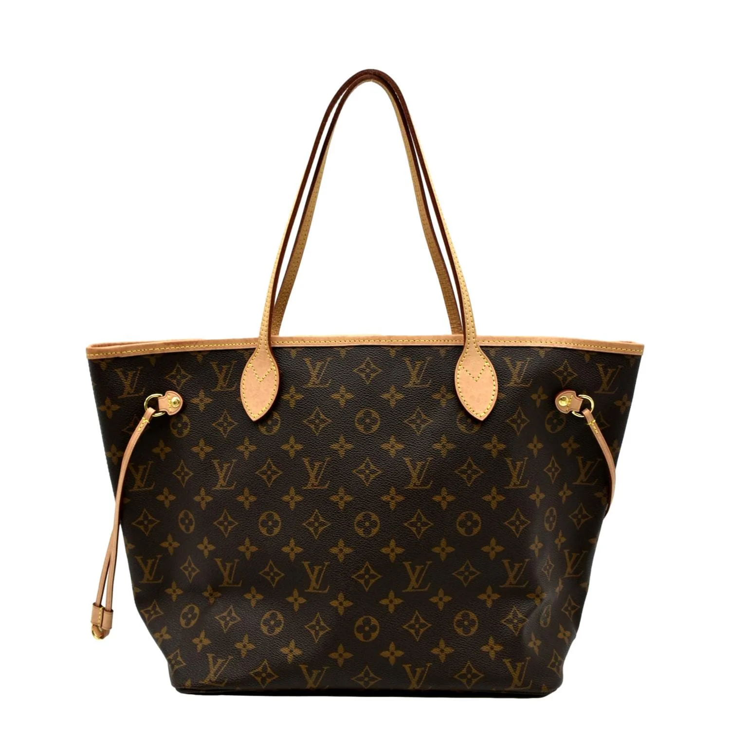 LOUIS VUITTON Neverfull MM Monogram Canvas Tote Bag Brown - Image 3