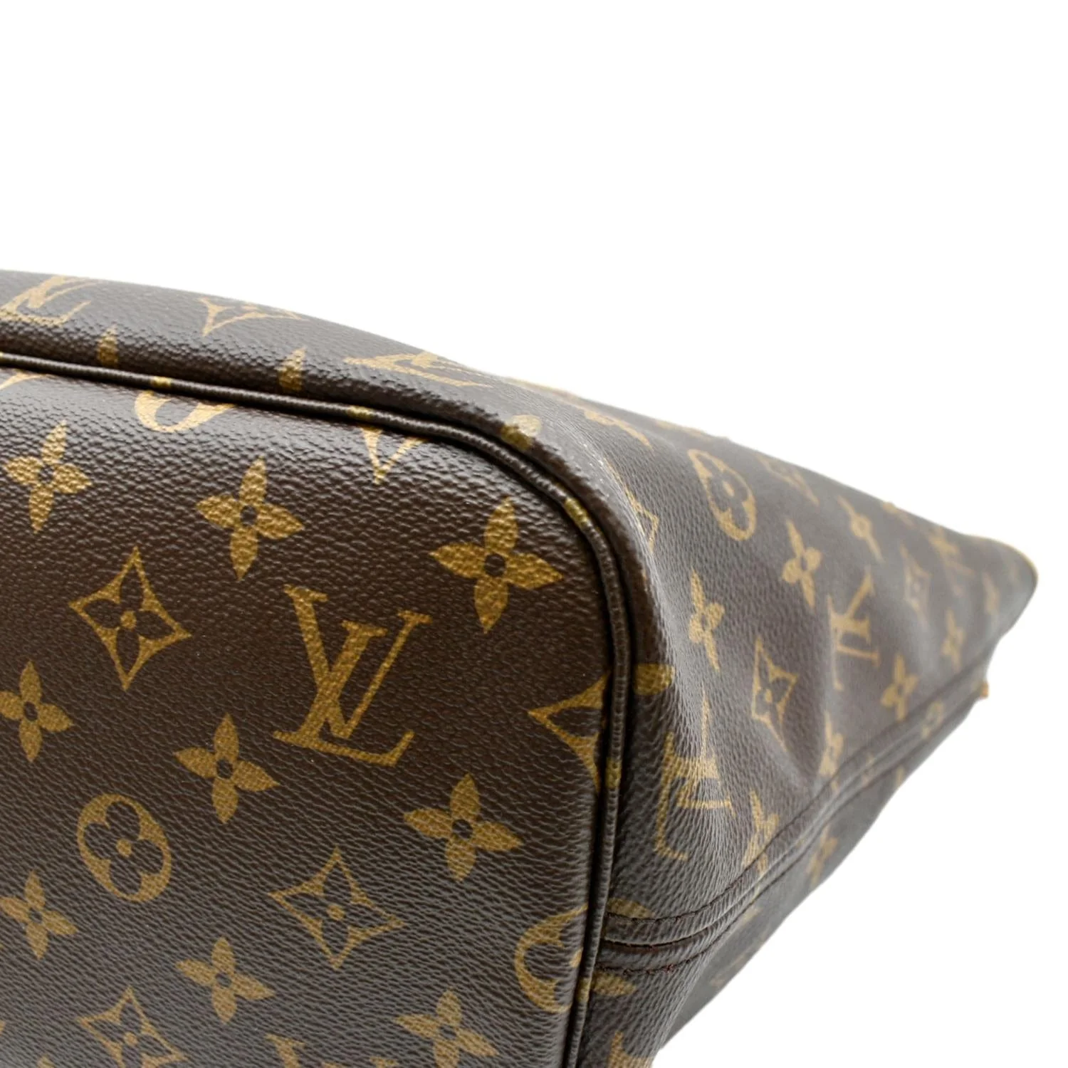 LOUIS VUITTON Neverfull MM Monogram Canvas Tote Bag Brown - Image 7