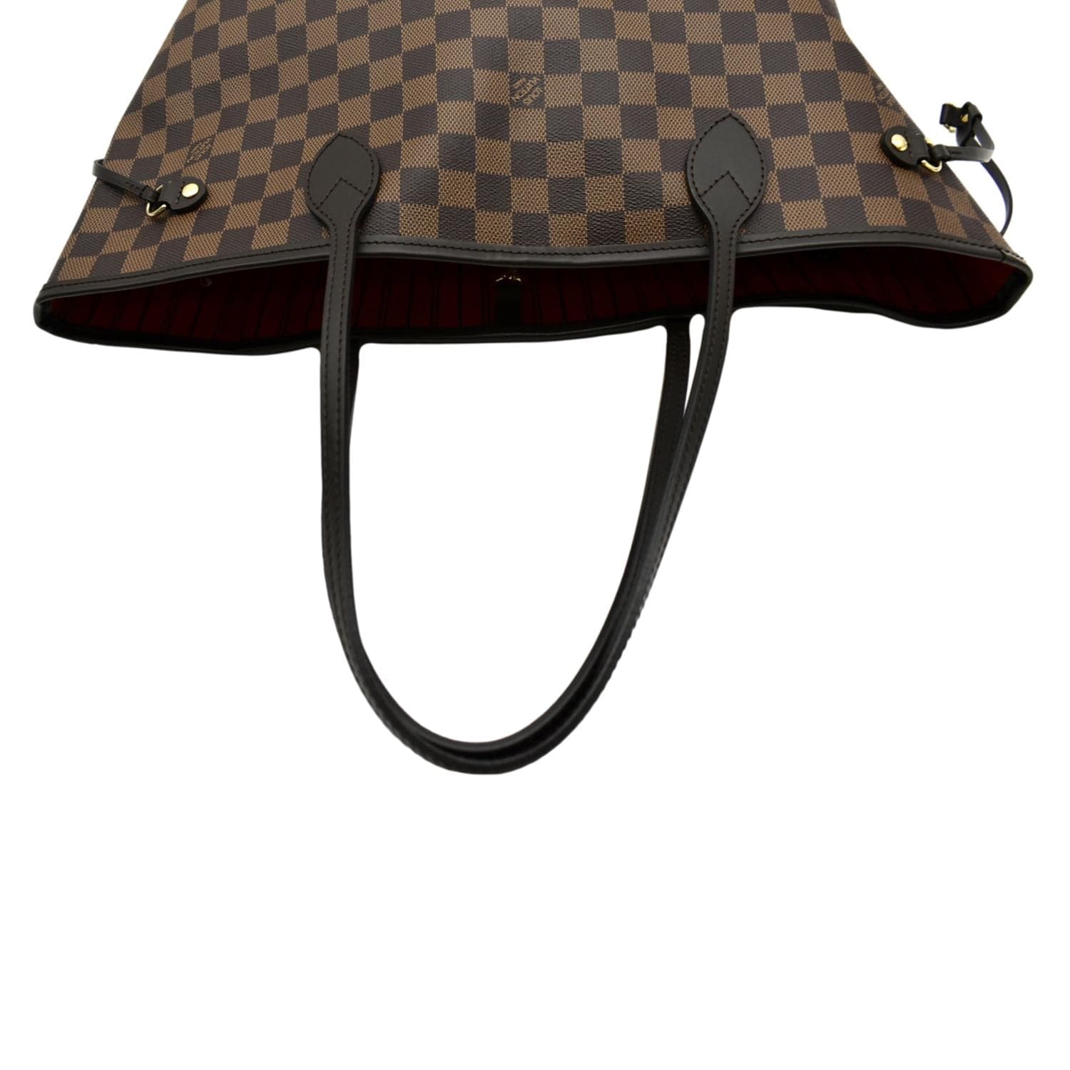 LOUIS VUITTON Neverfull MM Damier Ebene Tote Bag Brown - Image 4