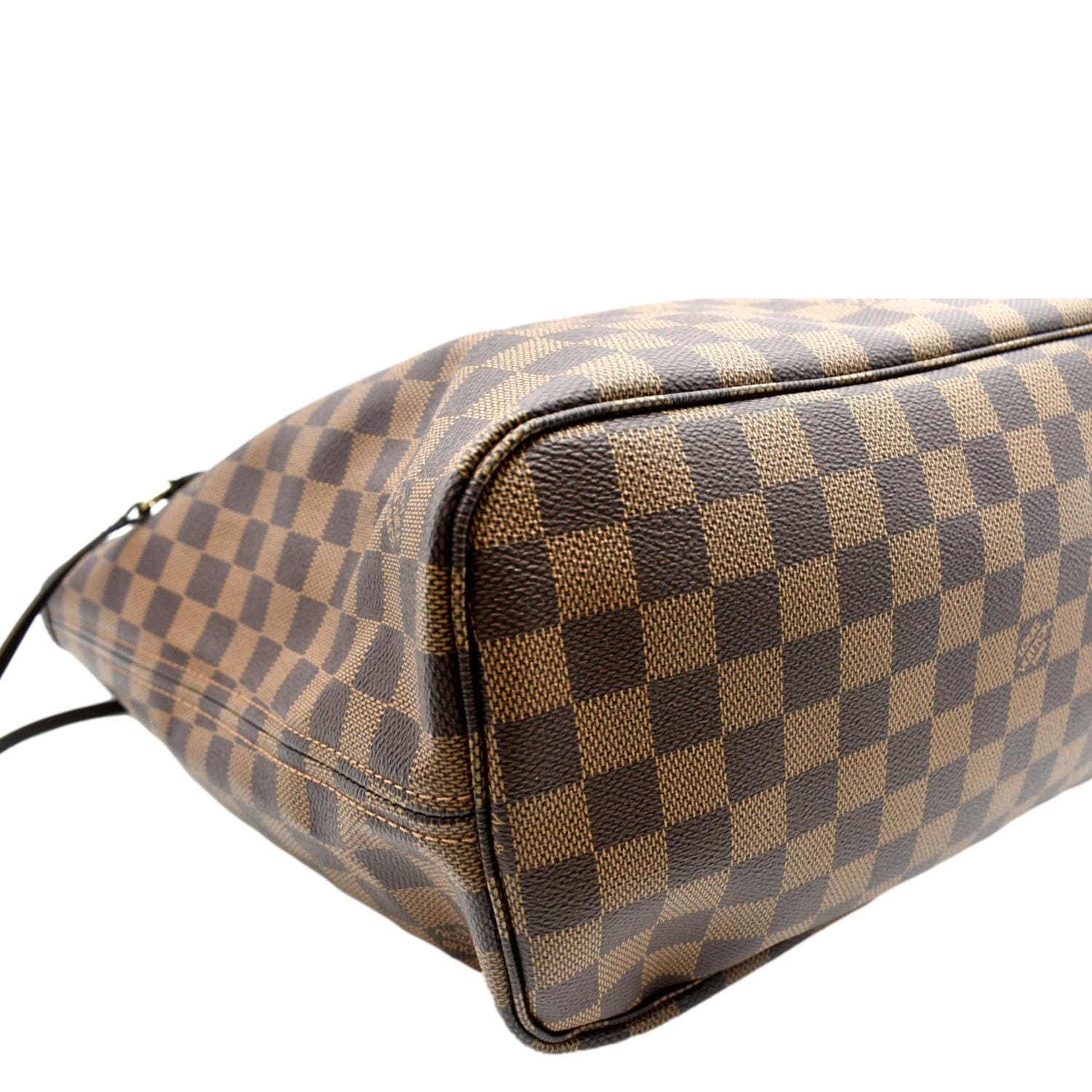 LOUIS VUITTON Neverfull MM Damier Ebene Tote Bag Brown - Image 8