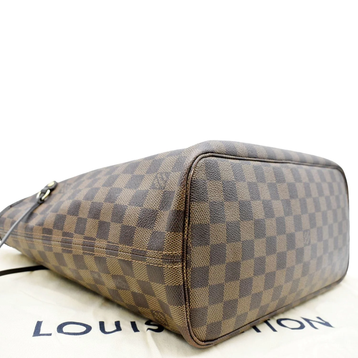 LOUIS VUITTON Neverfull MM Damier Ebene Tote Bag Rose Ballerine - Image 9