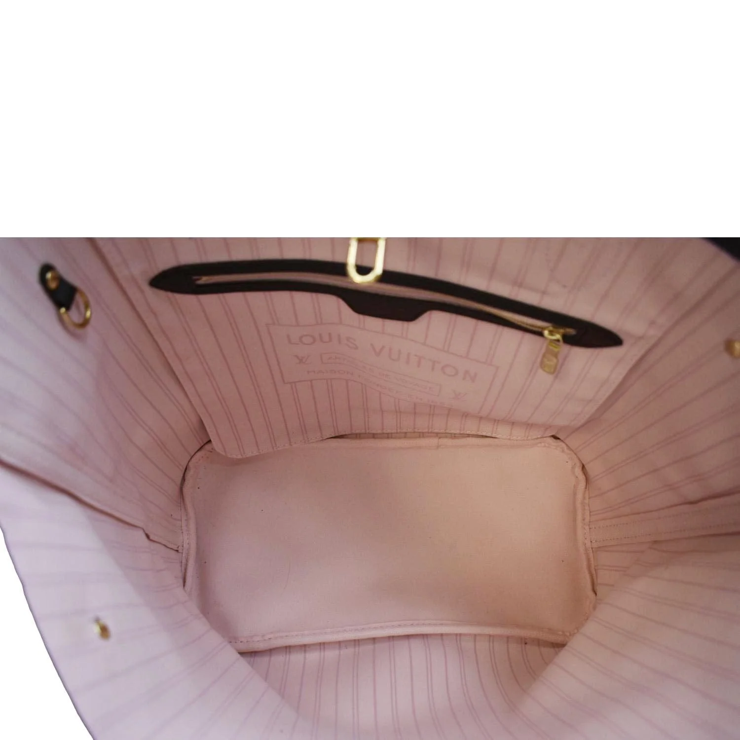 LOUIS VUITTON Neverfull MM Damier Ebene Tote Bag Rose Ballerine - Image 10