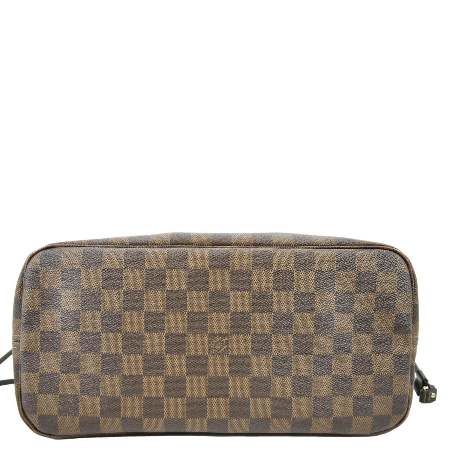 LOUIS VUITTON Neverfull MM Damier Ebene Tote Bag Brown - Image 14