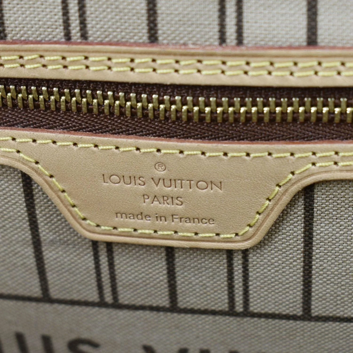 LOUIS VUITTON Neverfull MM Monogram Canvas Tote Bag Brown - Image 12