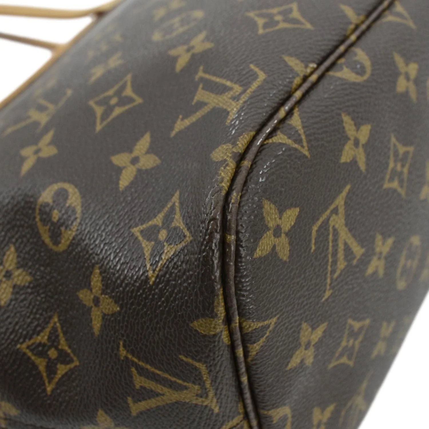 LOUIS VUITTON Neverfull MM Monogram Canvas Tote Bag Brown - Image 9