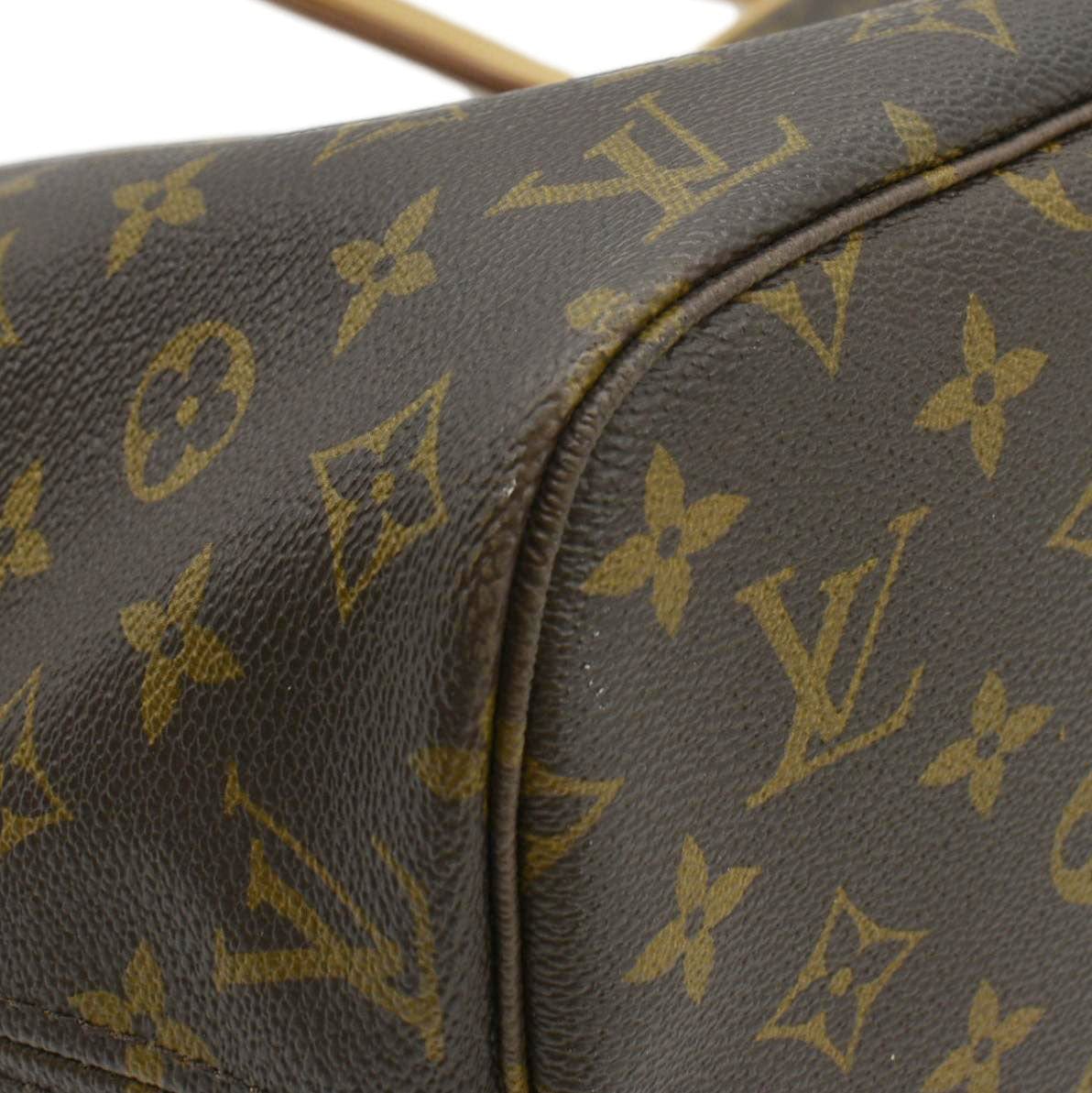 LOUIS VUITTON Neverfull MM Monogram Canvas Shoulder Bag Brown - Image 8