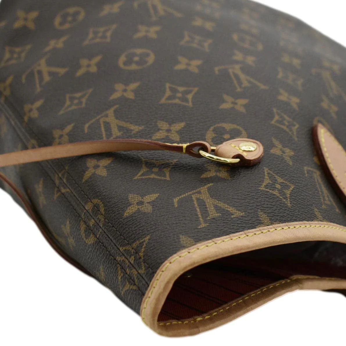 LOUIS VUITTON Neverfull MM Monogram Canvas Tote Bag Brown - Image 6