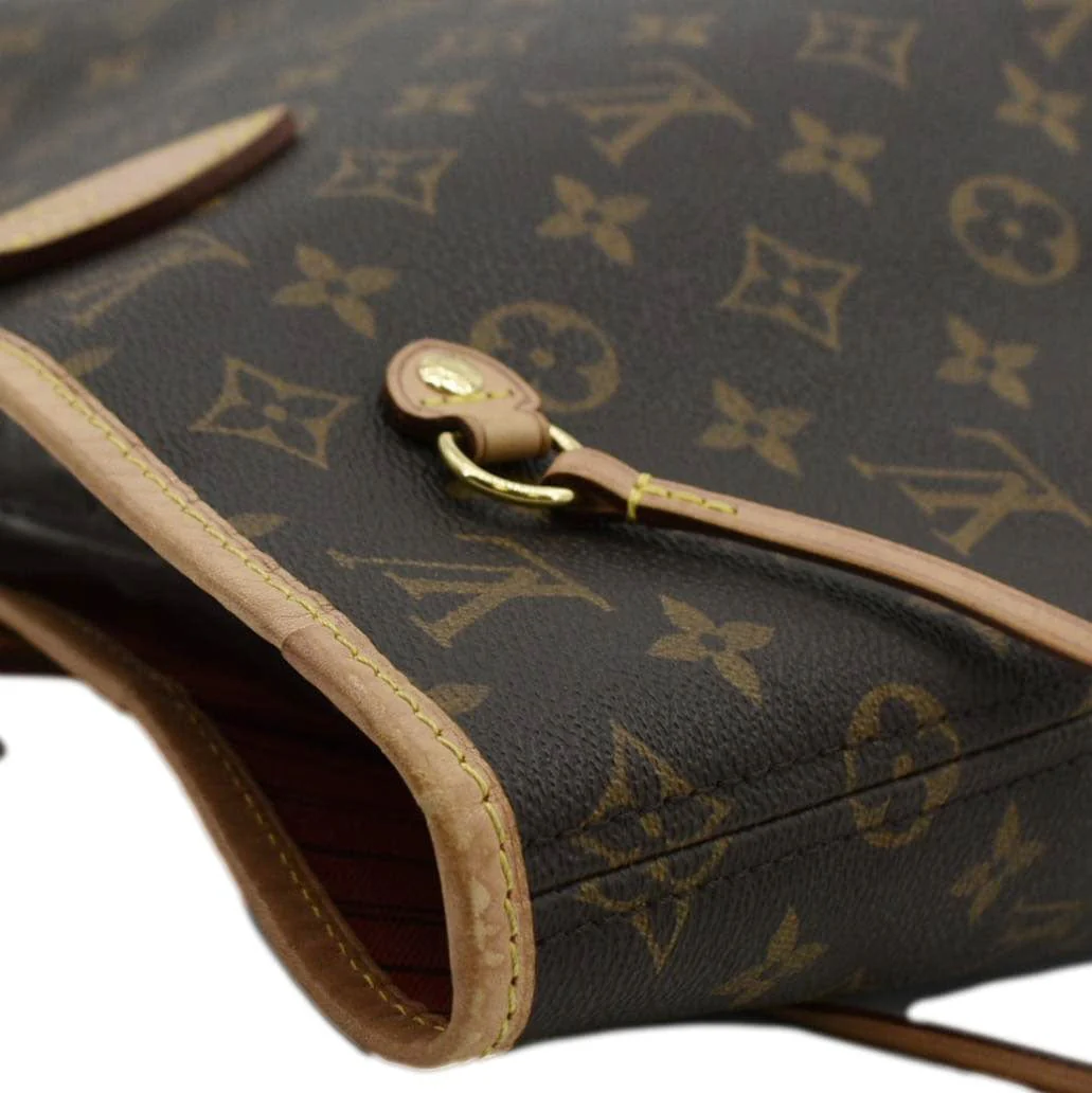 LOUIS VUITTON Neverfull MM Monogram Canvas Tote Bag Brown - Image 7