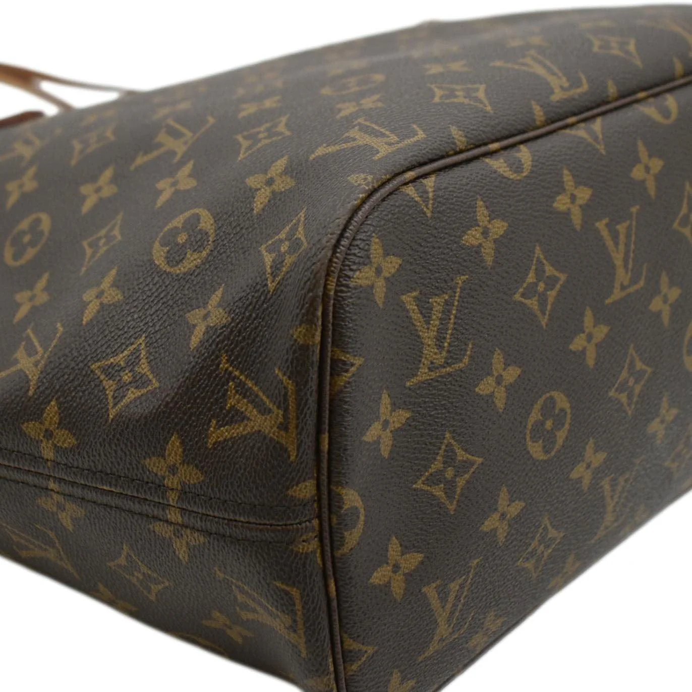 LOUIS VUITTON Neverfull MM Monogram Canvas Tote Bag Brown - Image 9