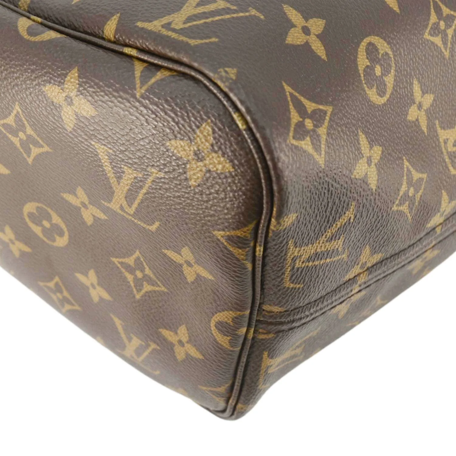 LOUIS VUITTON Neverfull MM Monogram Canvas Tote Bag Brown - Image 10