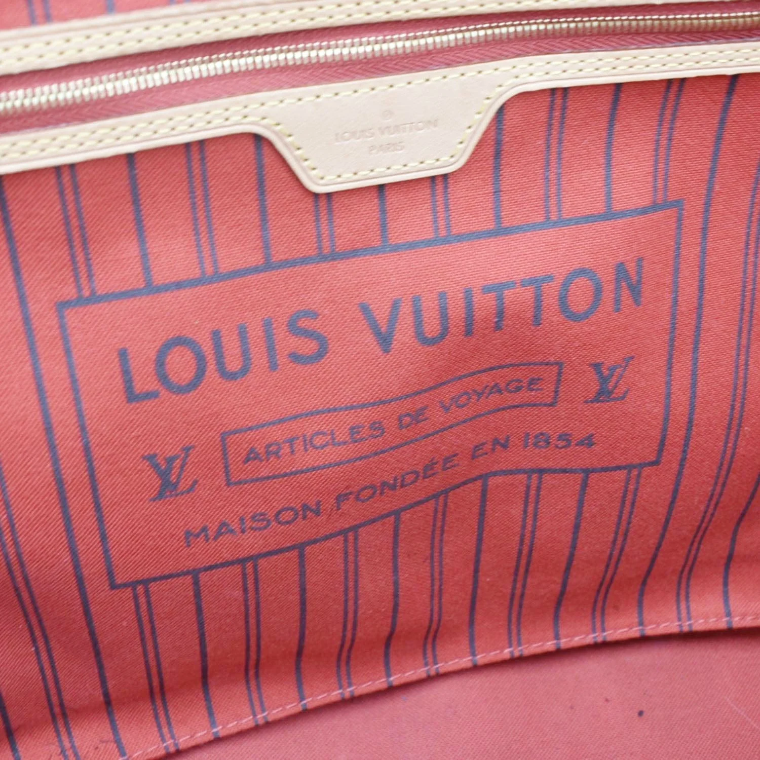 LOUIS VUITTON Neverfull MM Monogram Canvas Tote Bag Brown - Image 17