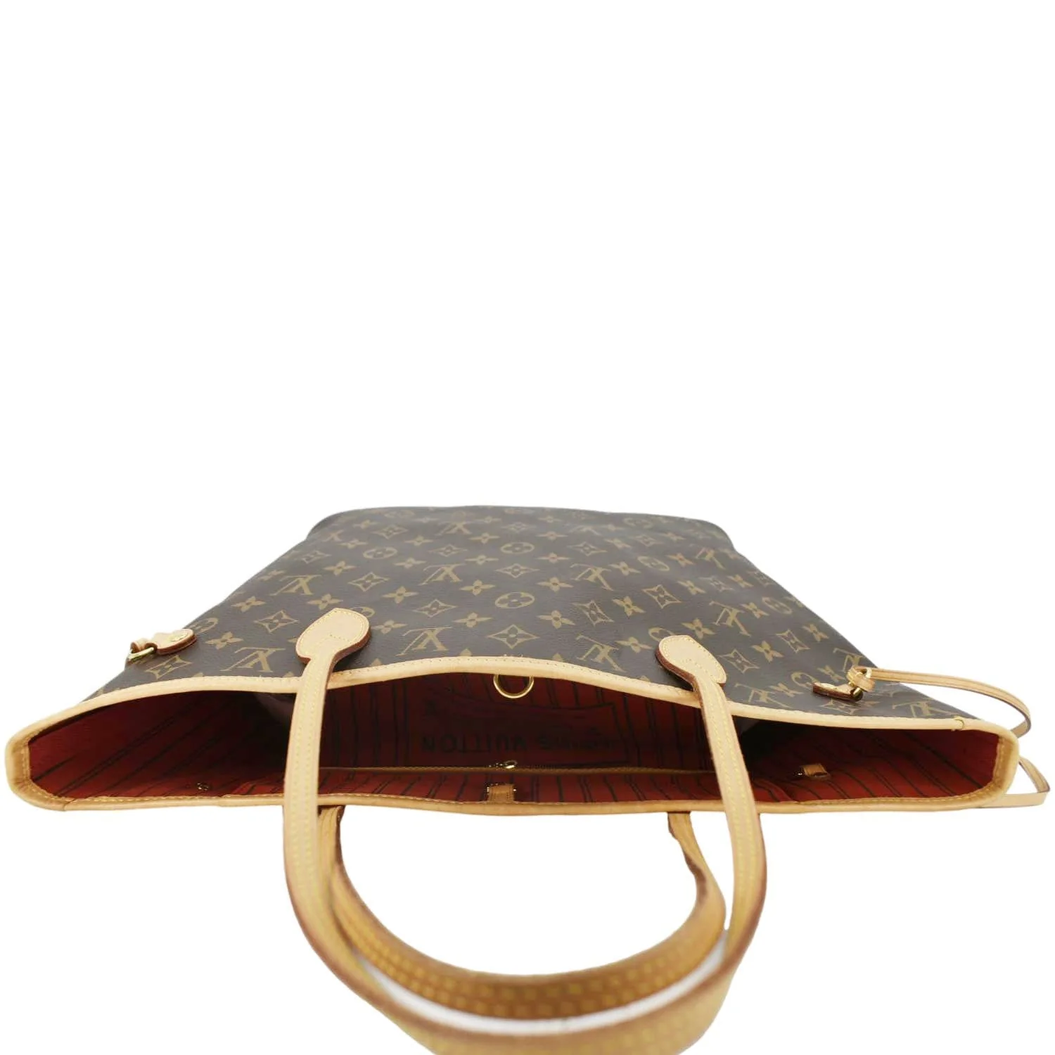 LOUIS VUITTON Neverfull MM Monogram Canvas Tote Bag Brown - Image 4