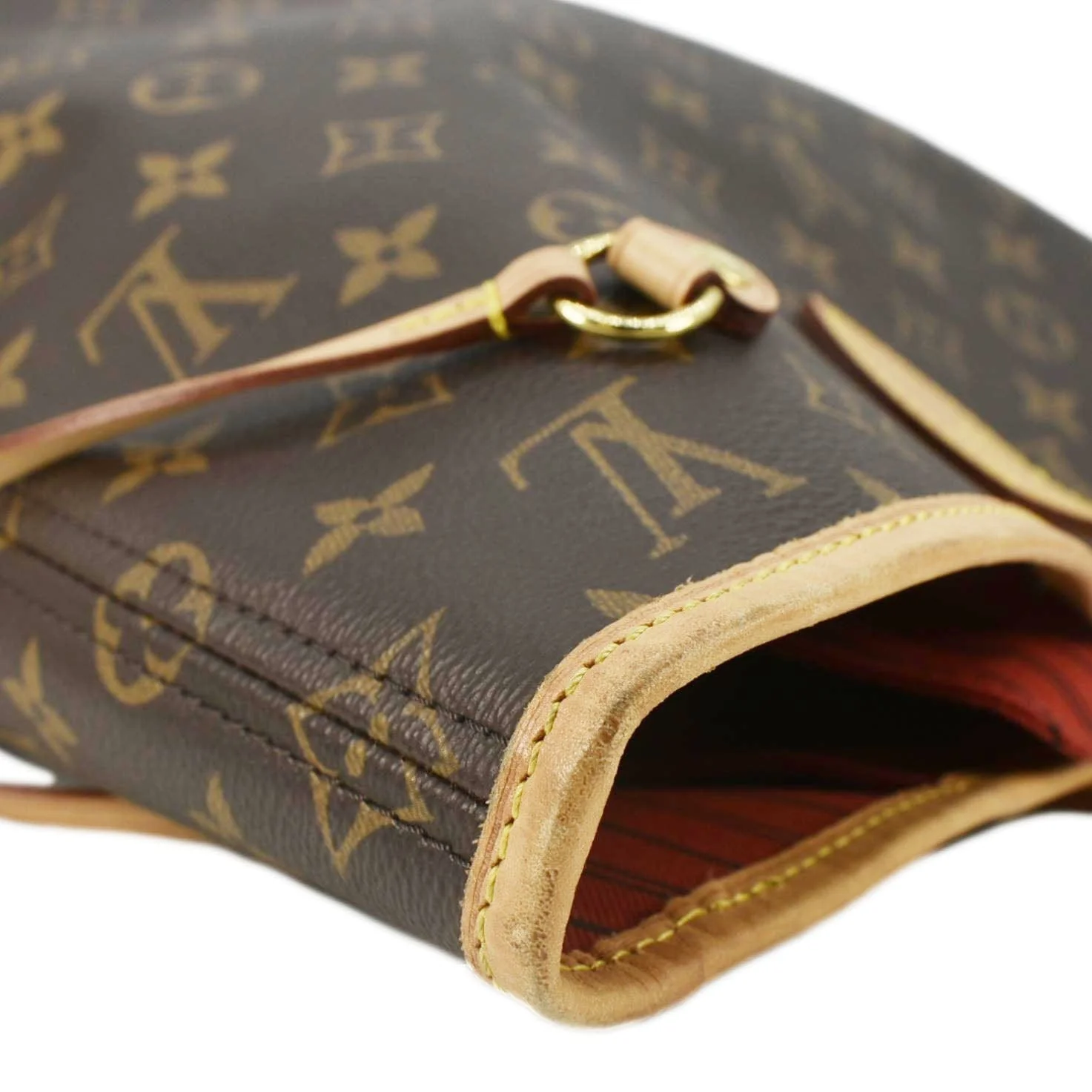 LOUIS VUITTON Neverfull MM Monogram Canvas Tote Bag Brown - Image 6
