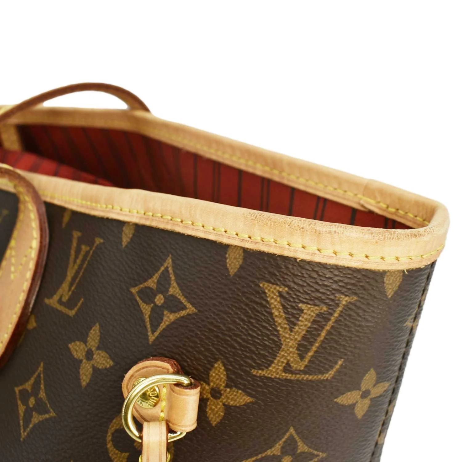 LOUIS VUITTON Neverfull MM Monogram Canvas Tote Bag Brown - Image 8