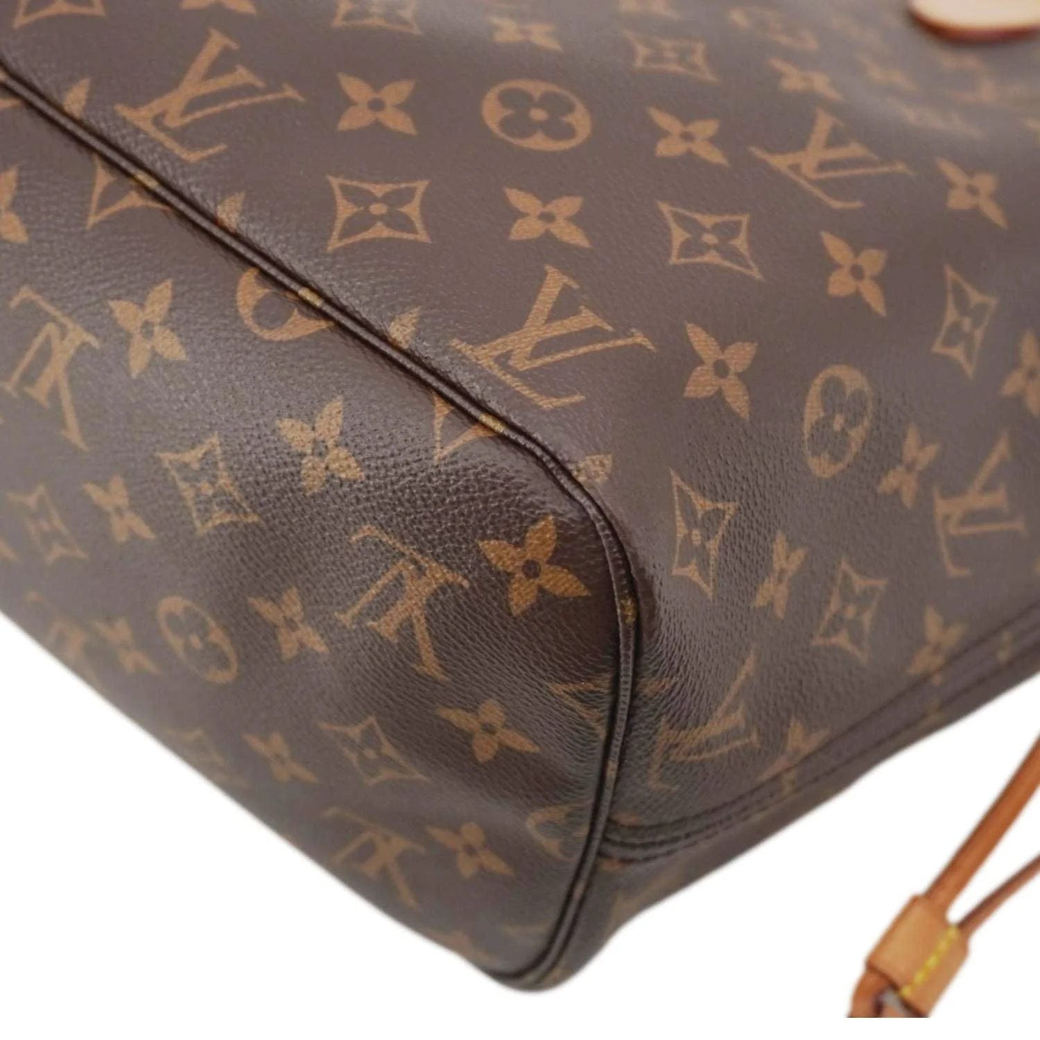 LOUIS VUITTON Neverfull MM Monogram Canvas Shoulder Bag Brown - Image 9