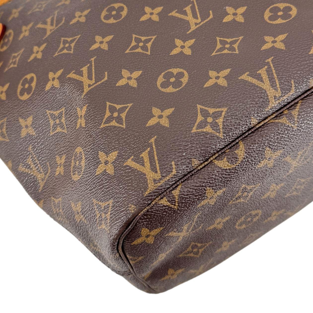 LOUIS VUITTON Neverfull MM Monogram Canvas Shoulder Bag Brown - Image 7