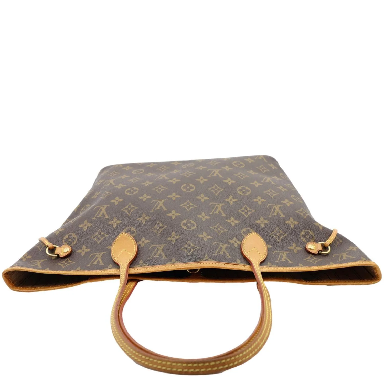 LOUIS VUITTON Neverfull MM Monogram Canvas Tote Bag Brown - Image 4