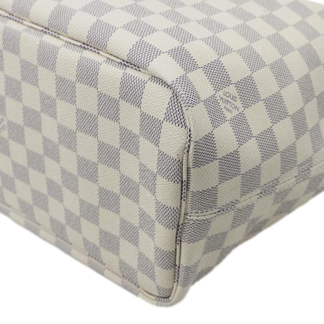 LOUIS VUITTON Neverfull MM Damier Azur Tote Bag Rose Ballerine - Image 11
