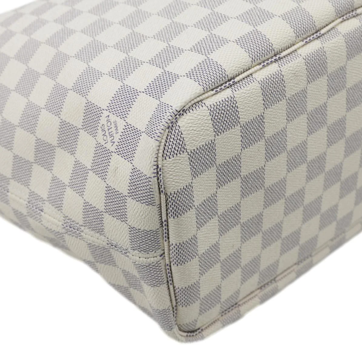 LOUIS VUITTON Neverfull MM Damier Azur Tote Bag Rose Ballerine - Image 7