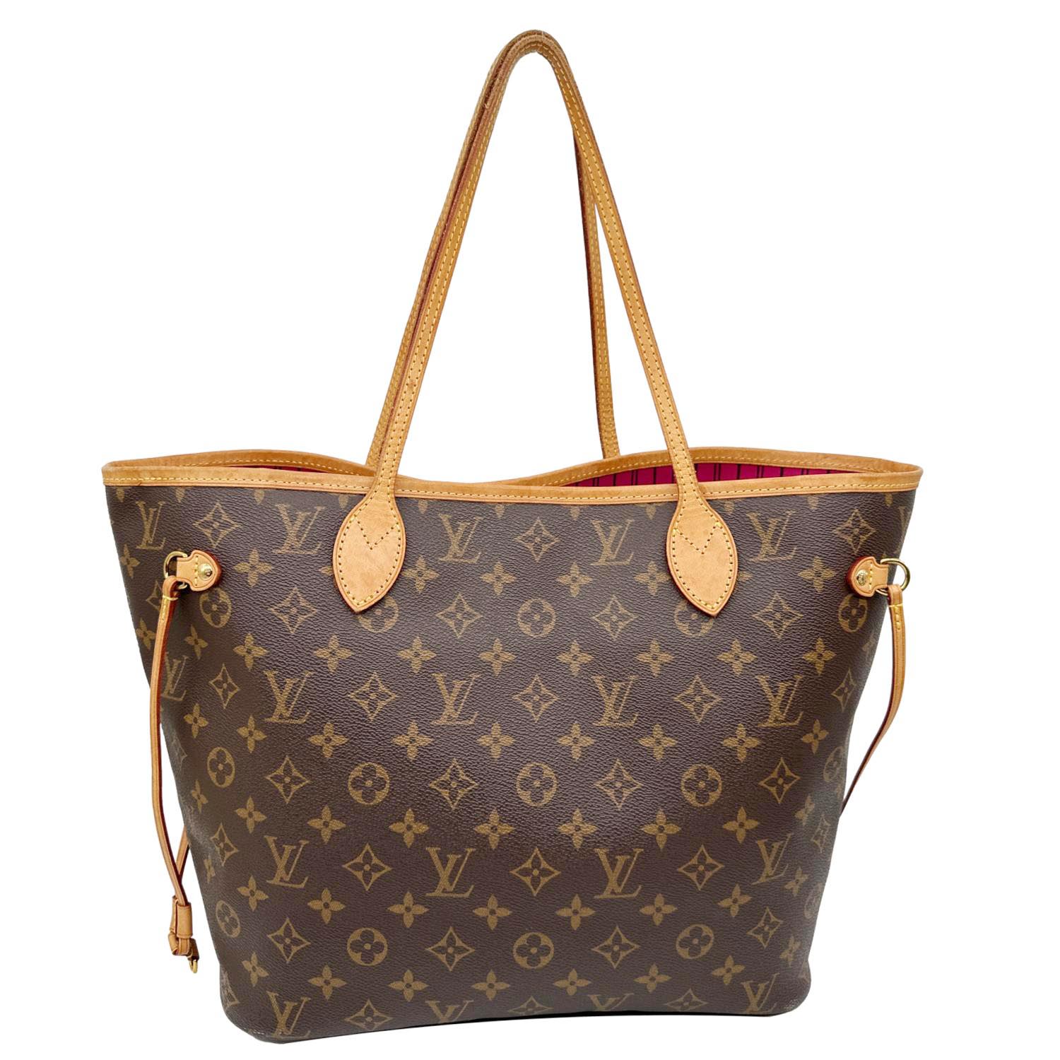 LOUIS VUITTON Neverfull MM Monogram Canvas Shoulder Bag Brown
