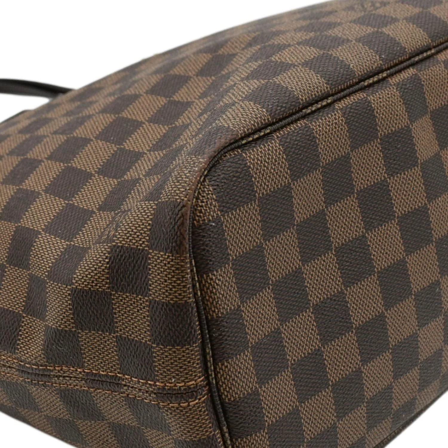 LOUIS VUITTON Neverfull MM Damier Ebene Tote Bag Brown - Image 8