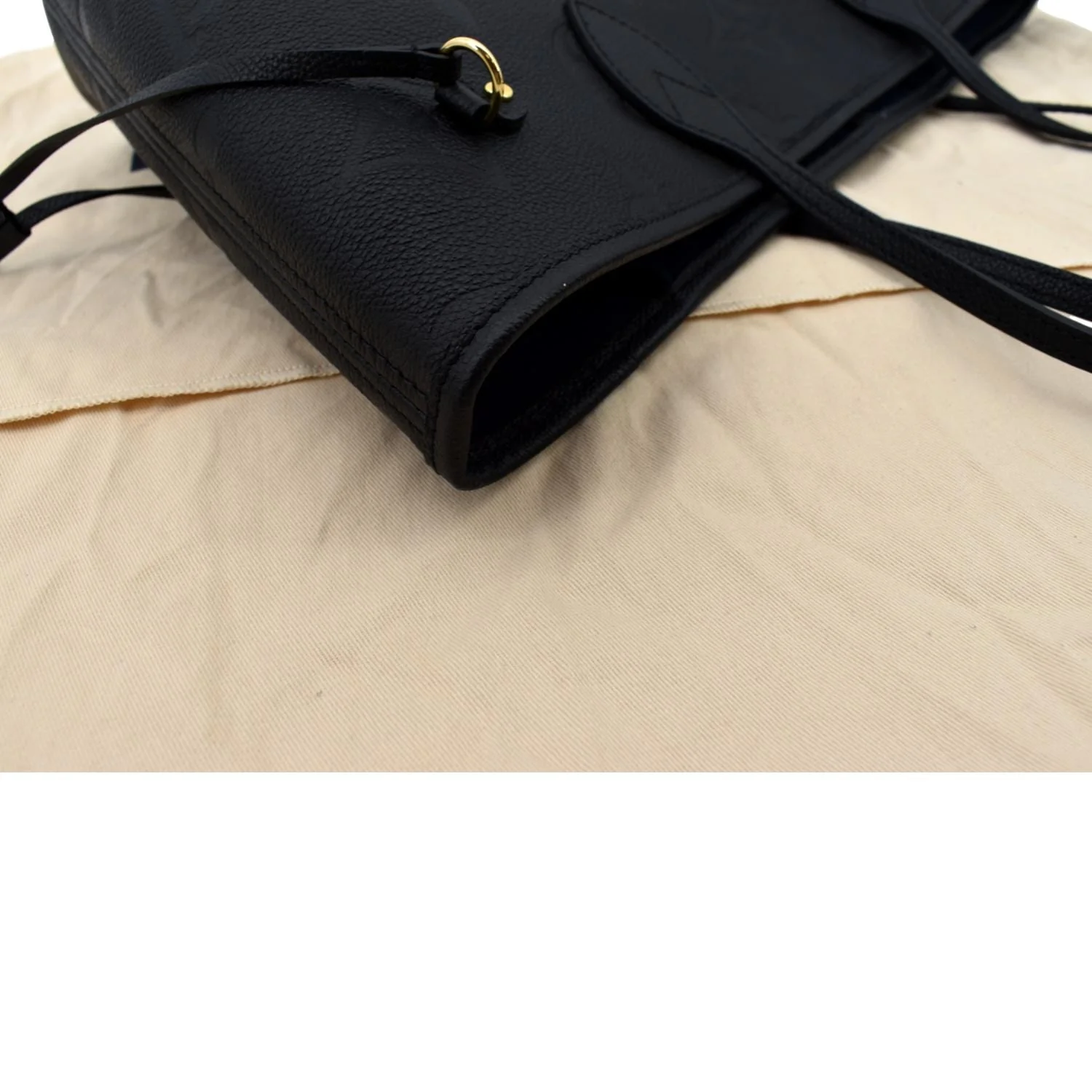 LOUIS VUITTON Neverfull MM Monogram Empreinte Tote Bag Black - Image 4