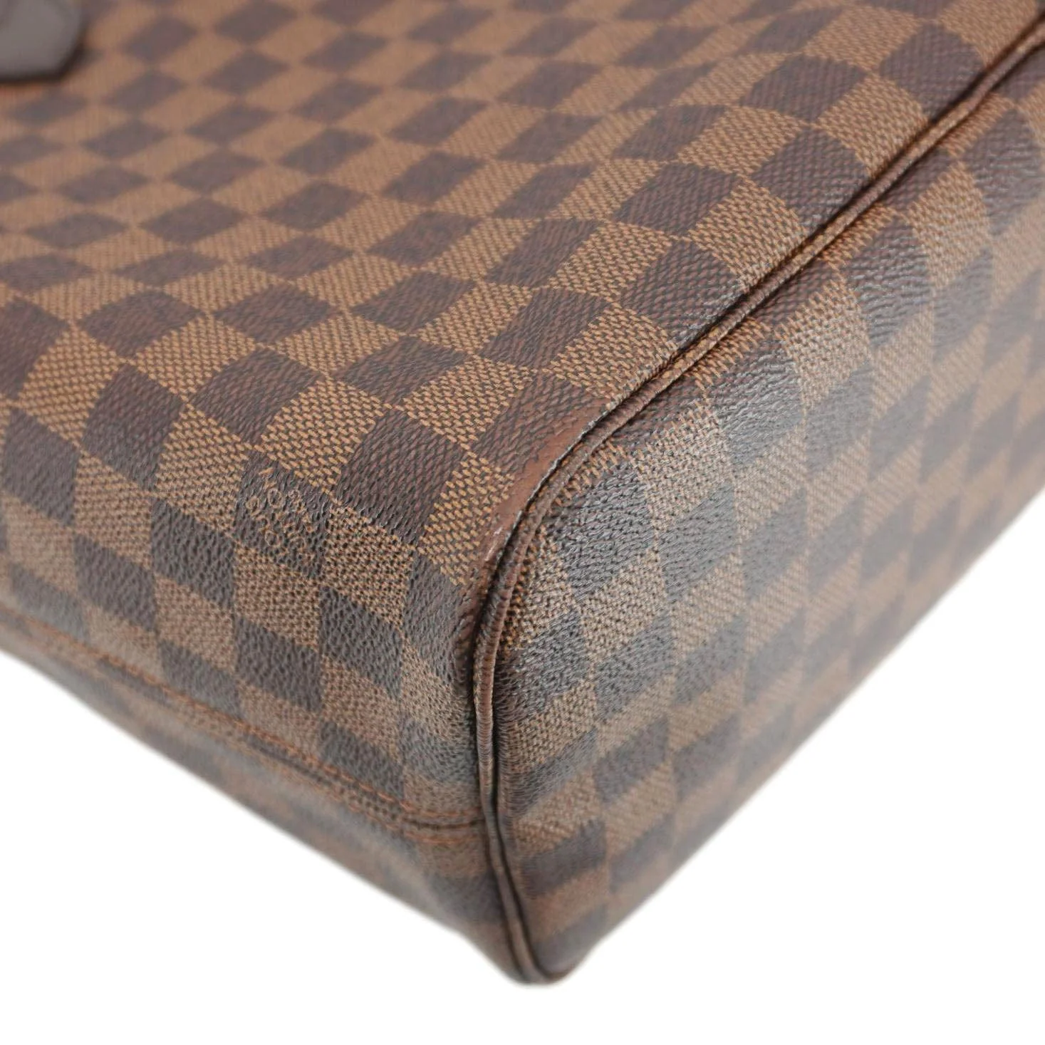 LOUIS VUITTON Neverfull MM Damier Ebene Shoulder Bag Brown - Image 8