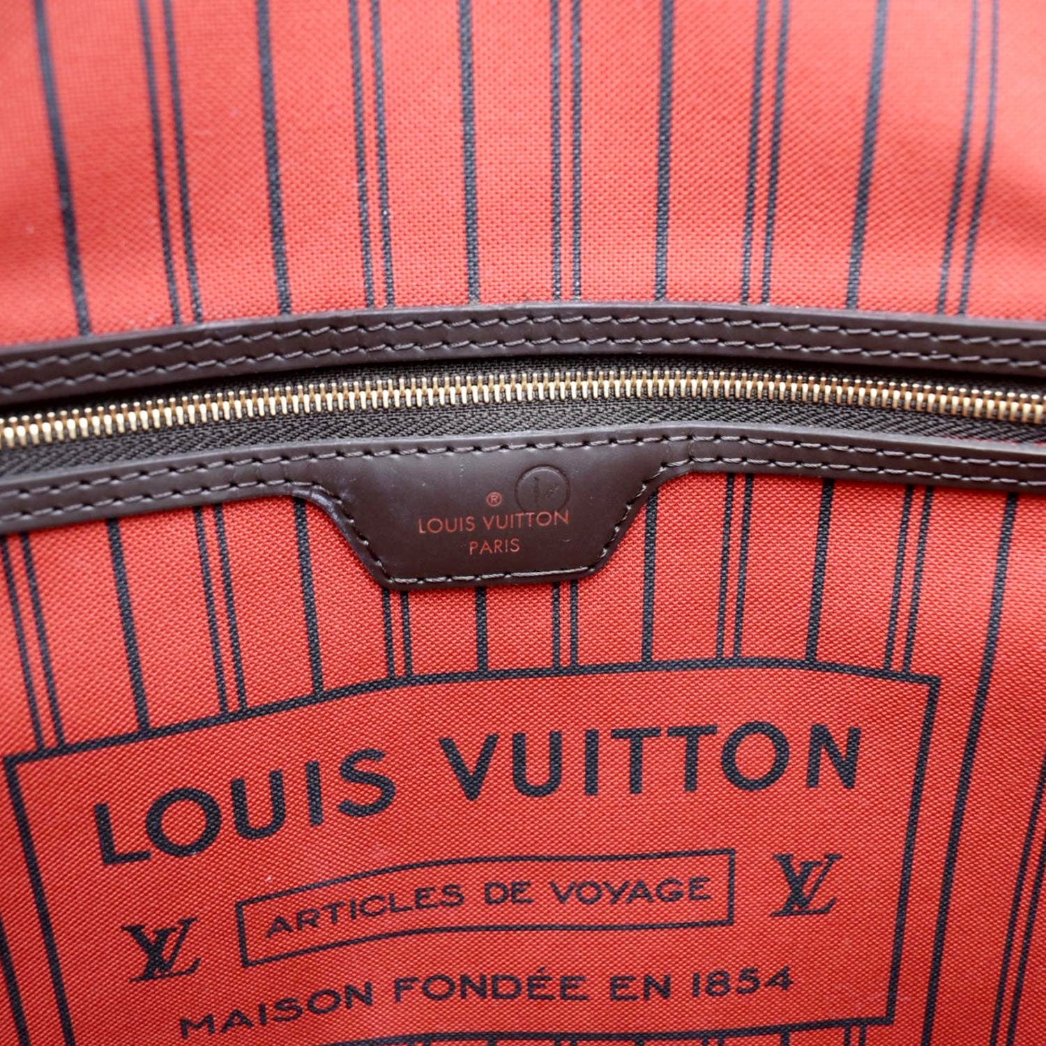 LOUIS VUITTON Neverfull MM Damier Ebene Tote Bag Brown - Image 15
