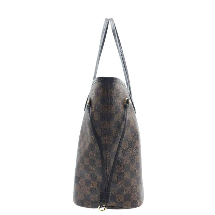 LOUIS VUITTON Neverfull MM Damier Ebene Shoulder Bag Rose ballerine - Image 5