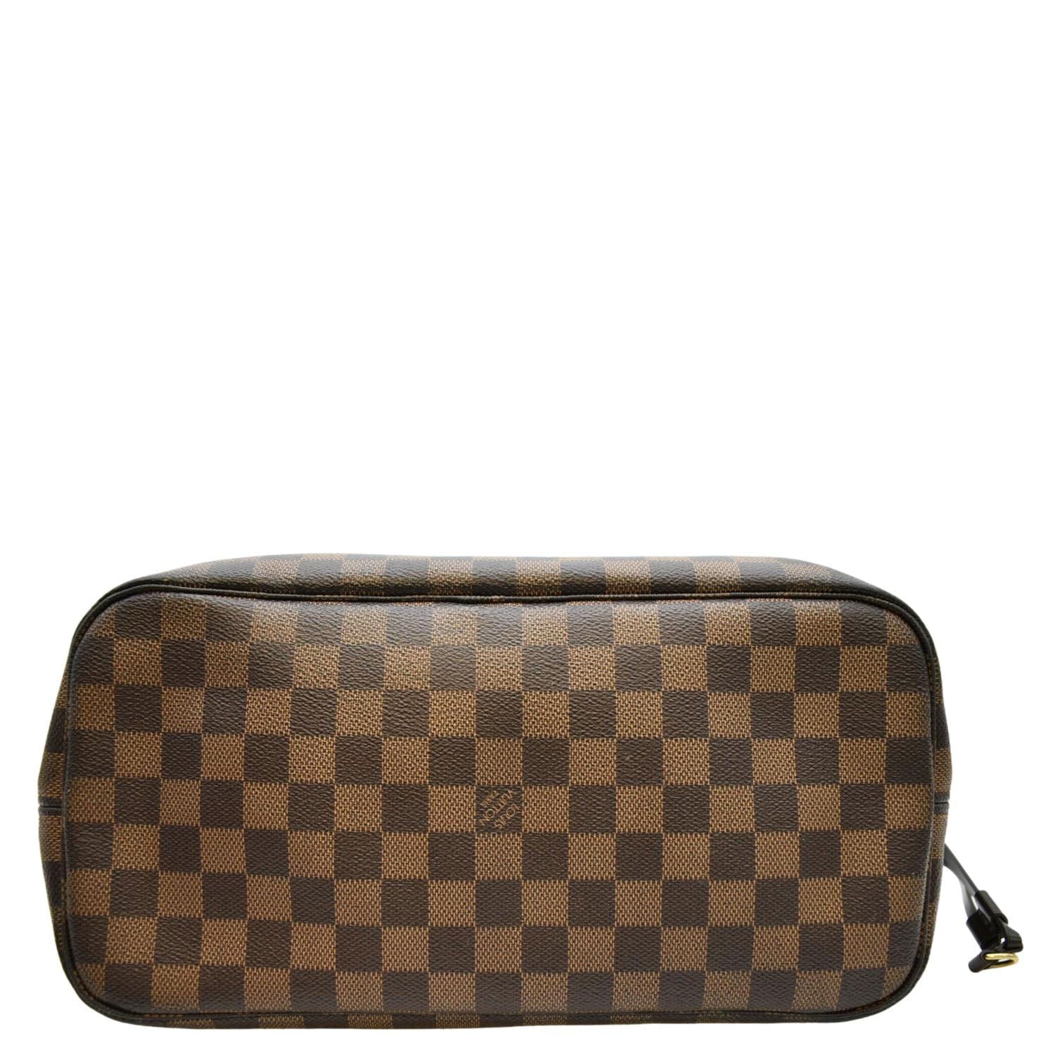LOUIS VUITTON Neverfull MM Damier Ebene Tote Bag Brown - Image 10