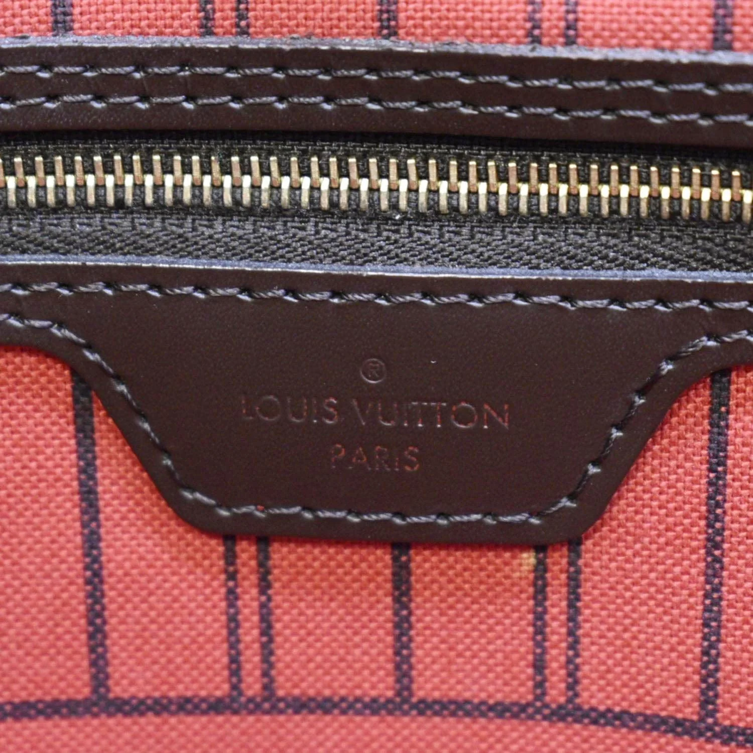 LOUIS VUITTON Neverfull MM Damier Ebene Tote Bag Brown - Image 13
