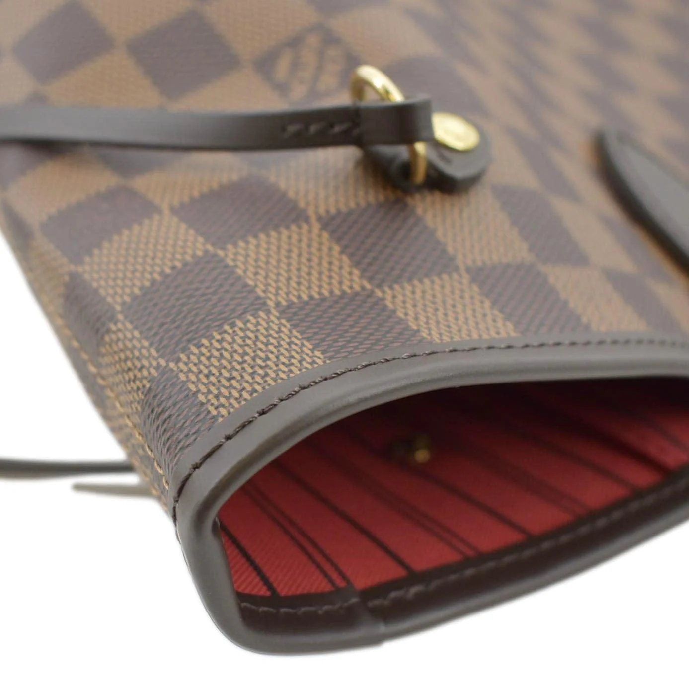 LOUIS VUITTON Neverfull MM Damier Ebene Shoulder Bag Brown - Image 5
